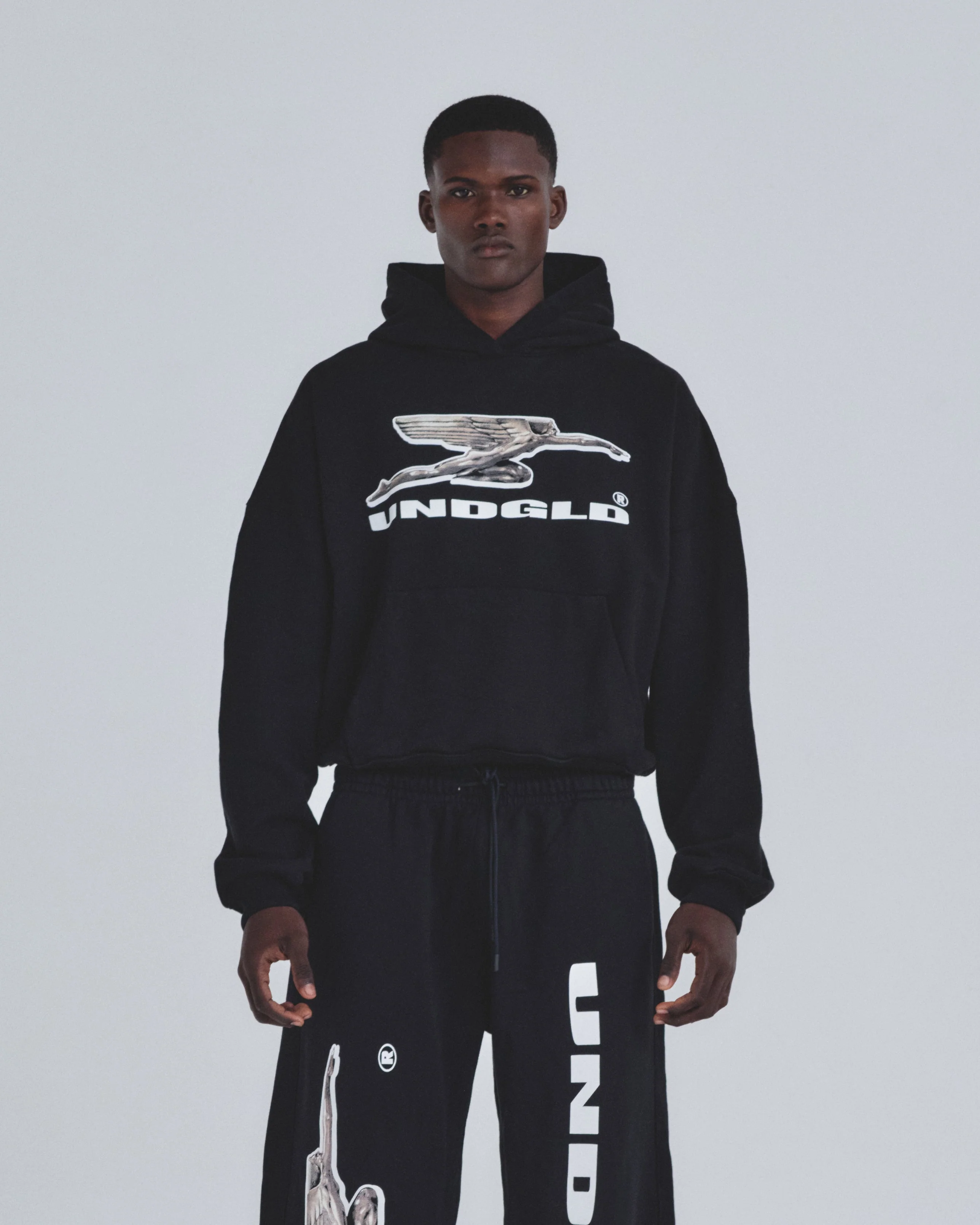 Holy State Deco Boxy Fit Hoodie Black - Image 8