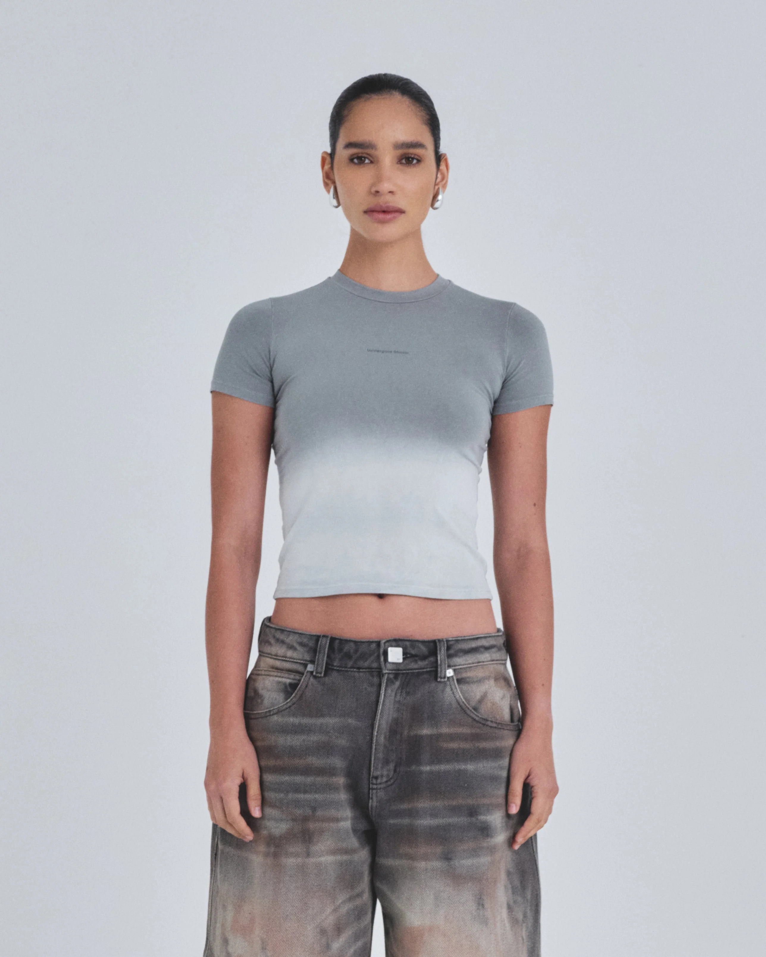 Holy State UNDGLD Long Baby Tee Faded Gray - Image 2