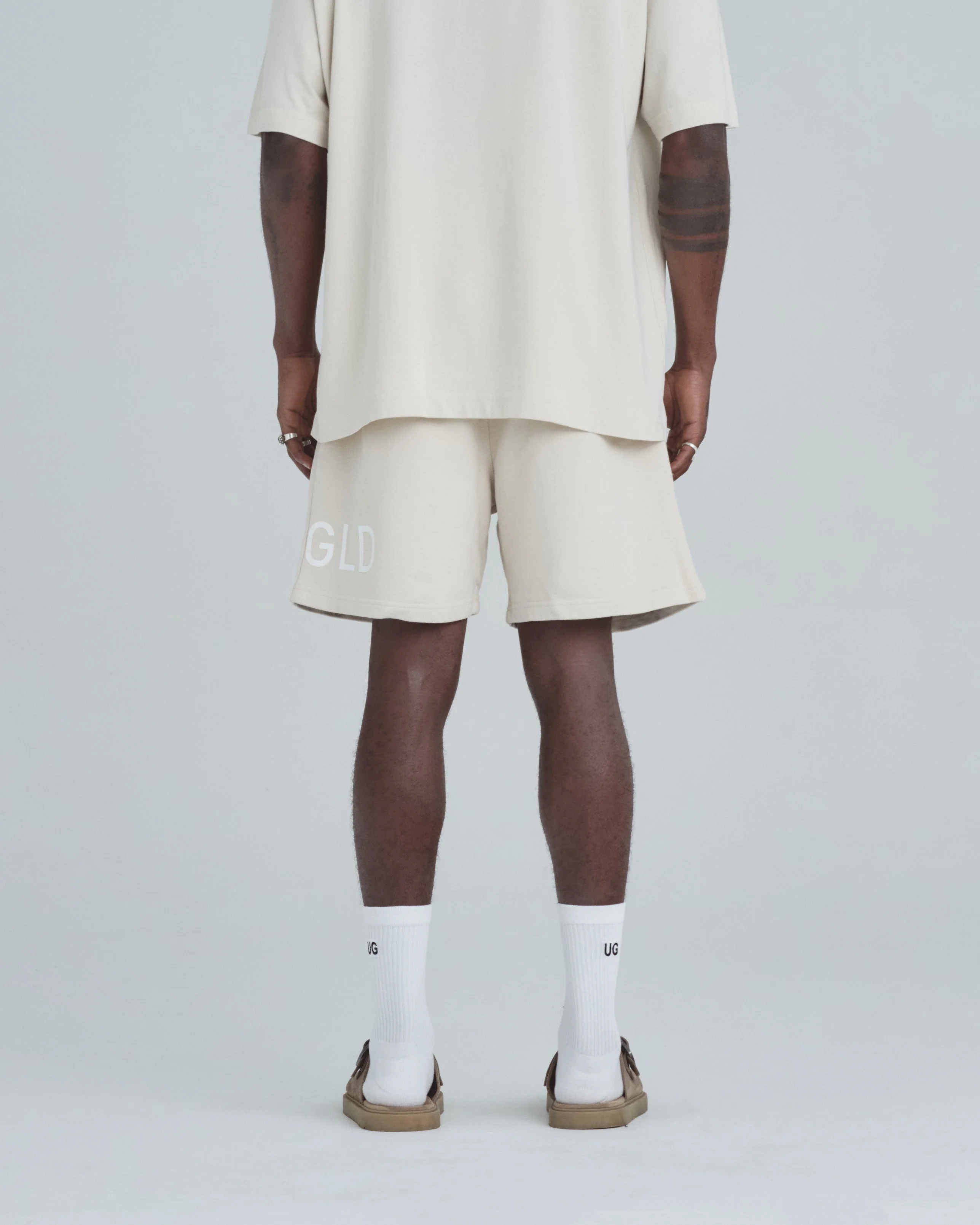 Line Basic Biased Shorts Cream - Image 7