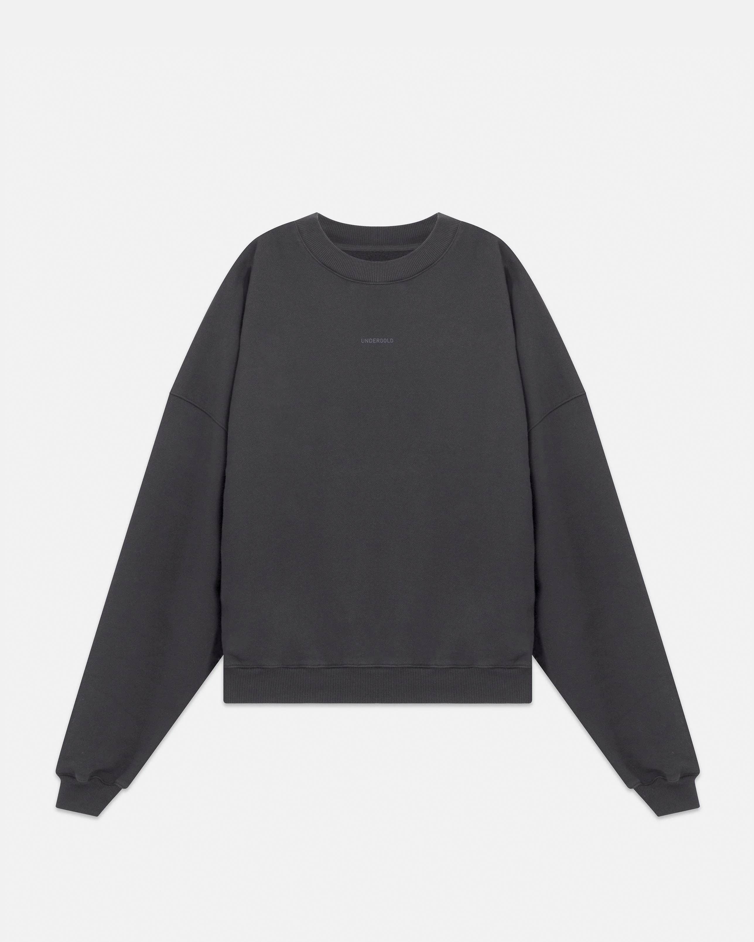 Line Basic Boxy Fit Crewneck Dark Gray - Image 2