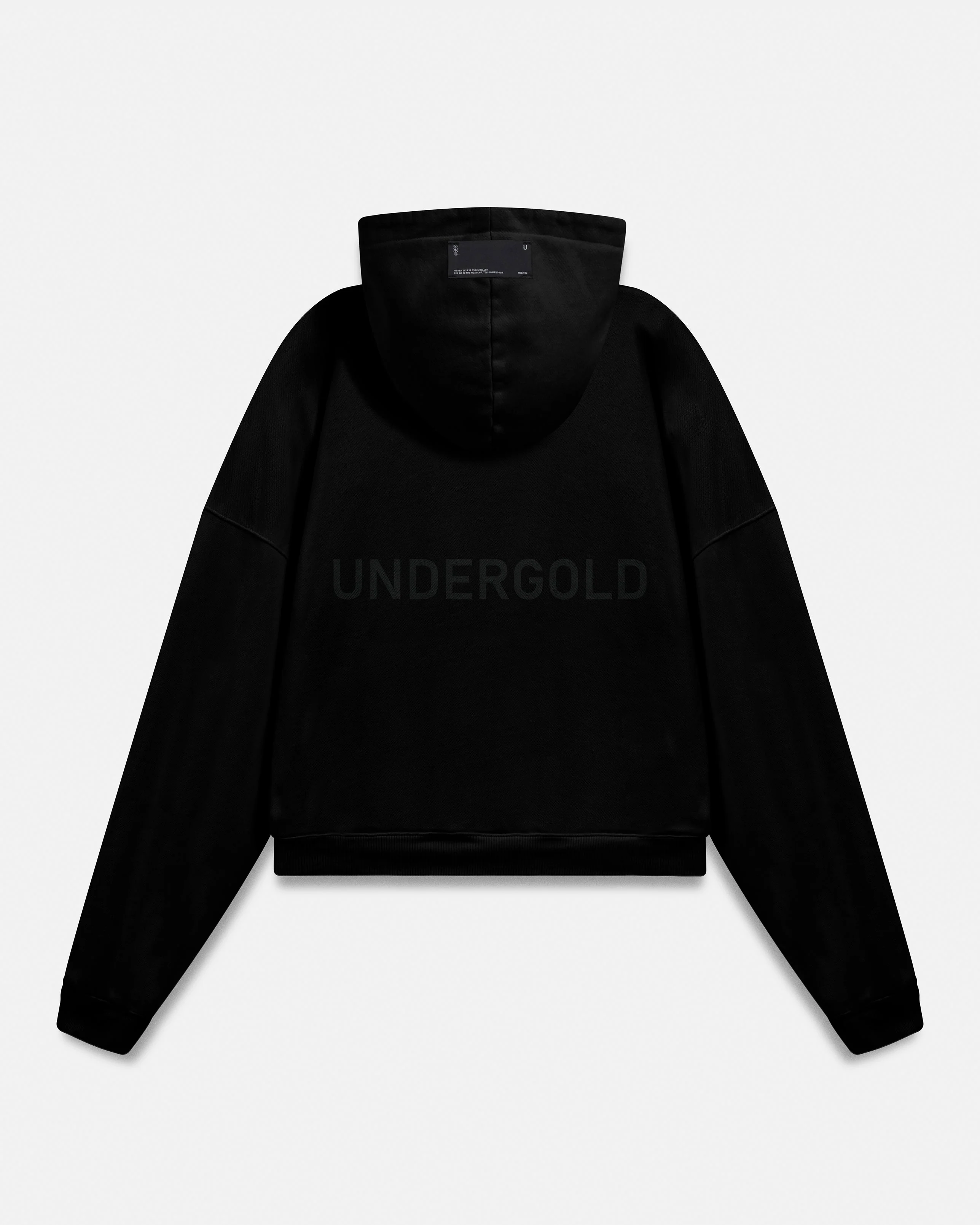 Line Basic Boxy Fit Hoodie Black - Image 3