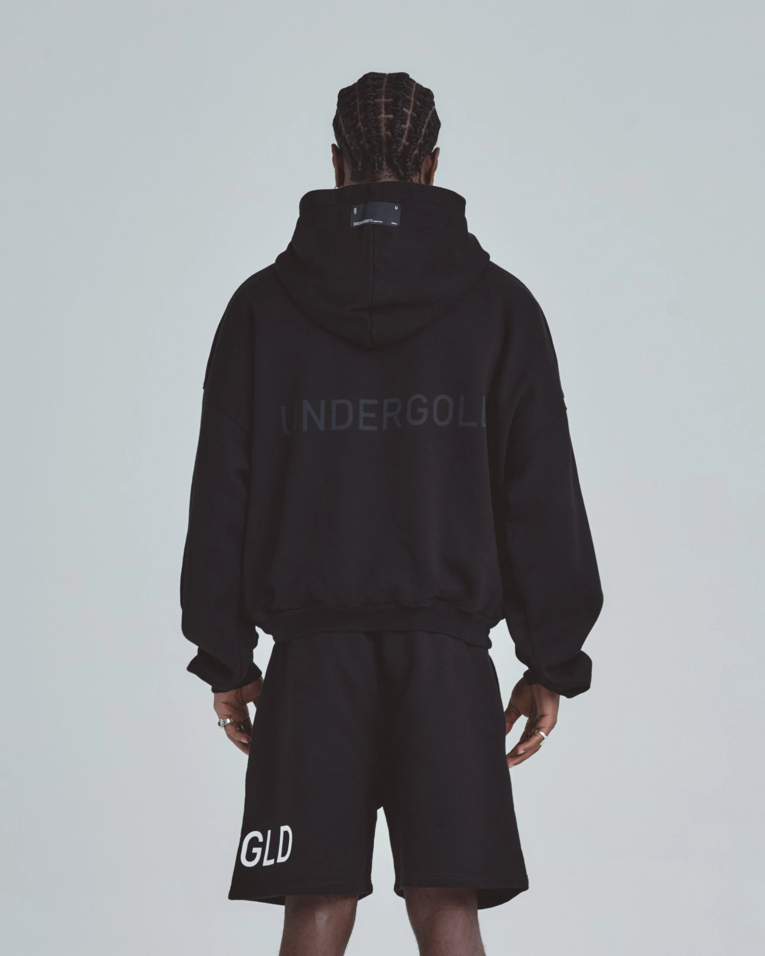 Line Basic Boxy Fit Hoodie Black - Image 7