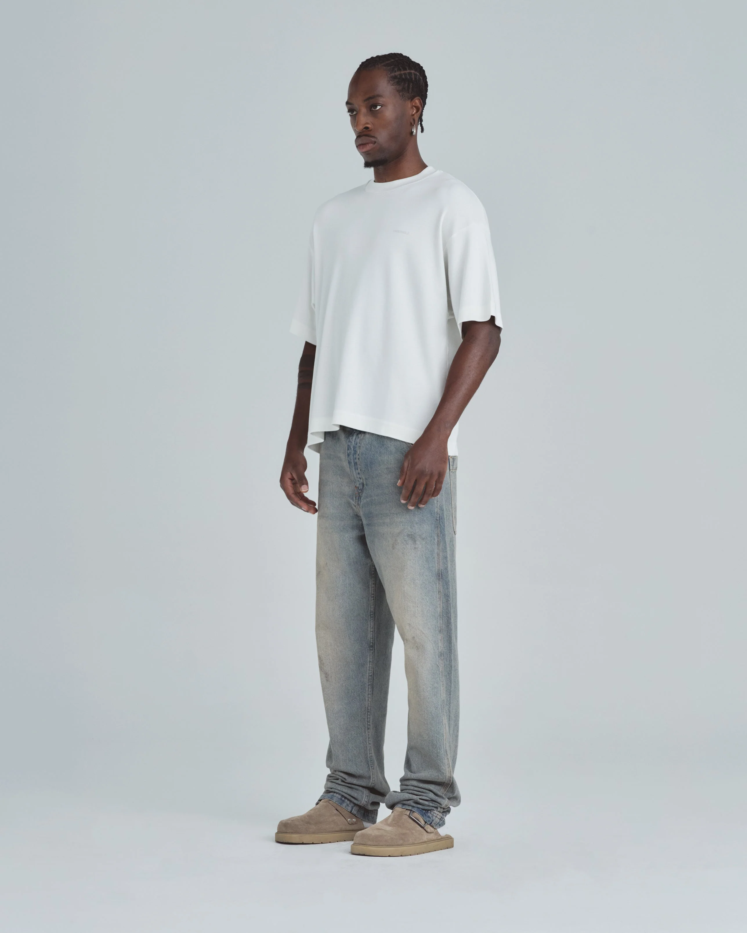 Line Basic Boxy Fit Tshirt White - Image 5