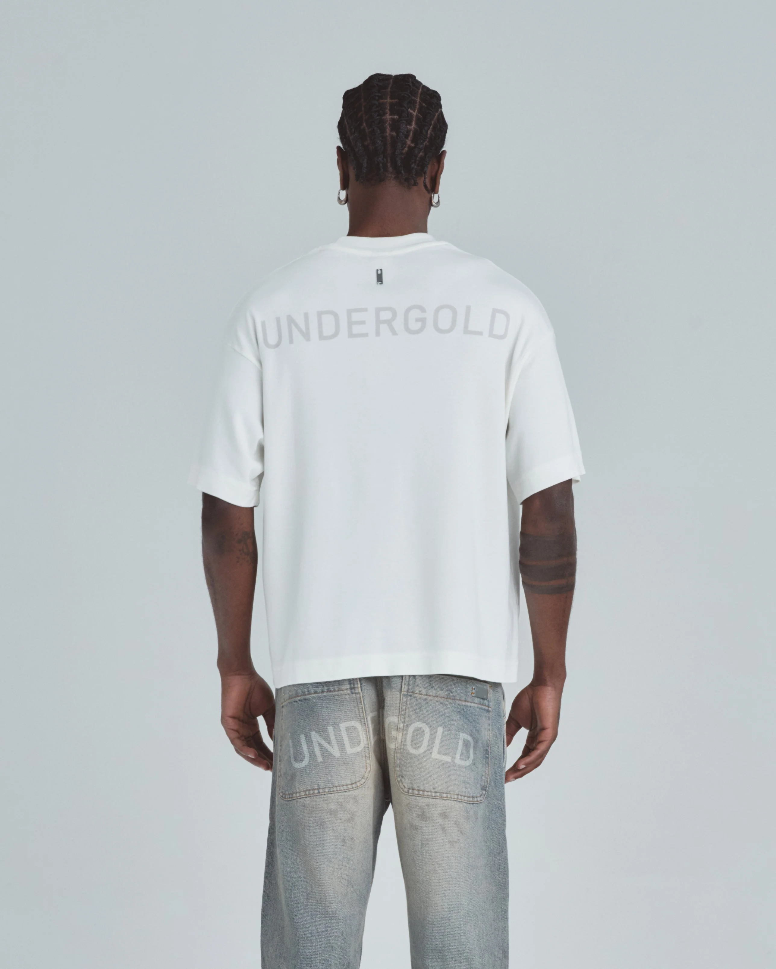 Line Basic Boxy Fit Tshirt White - Image 7