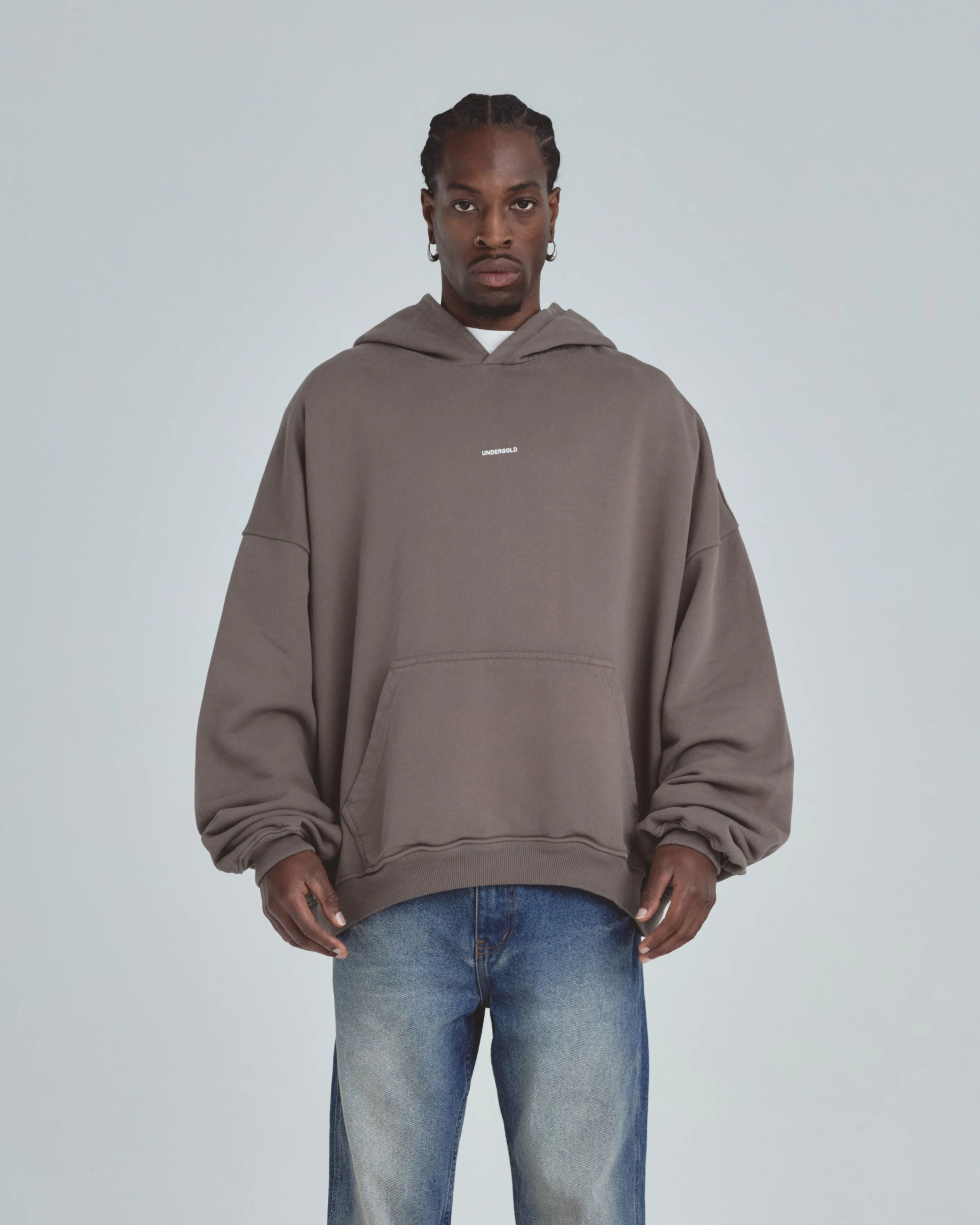 Line Basic Hoodie Brown - Image 8