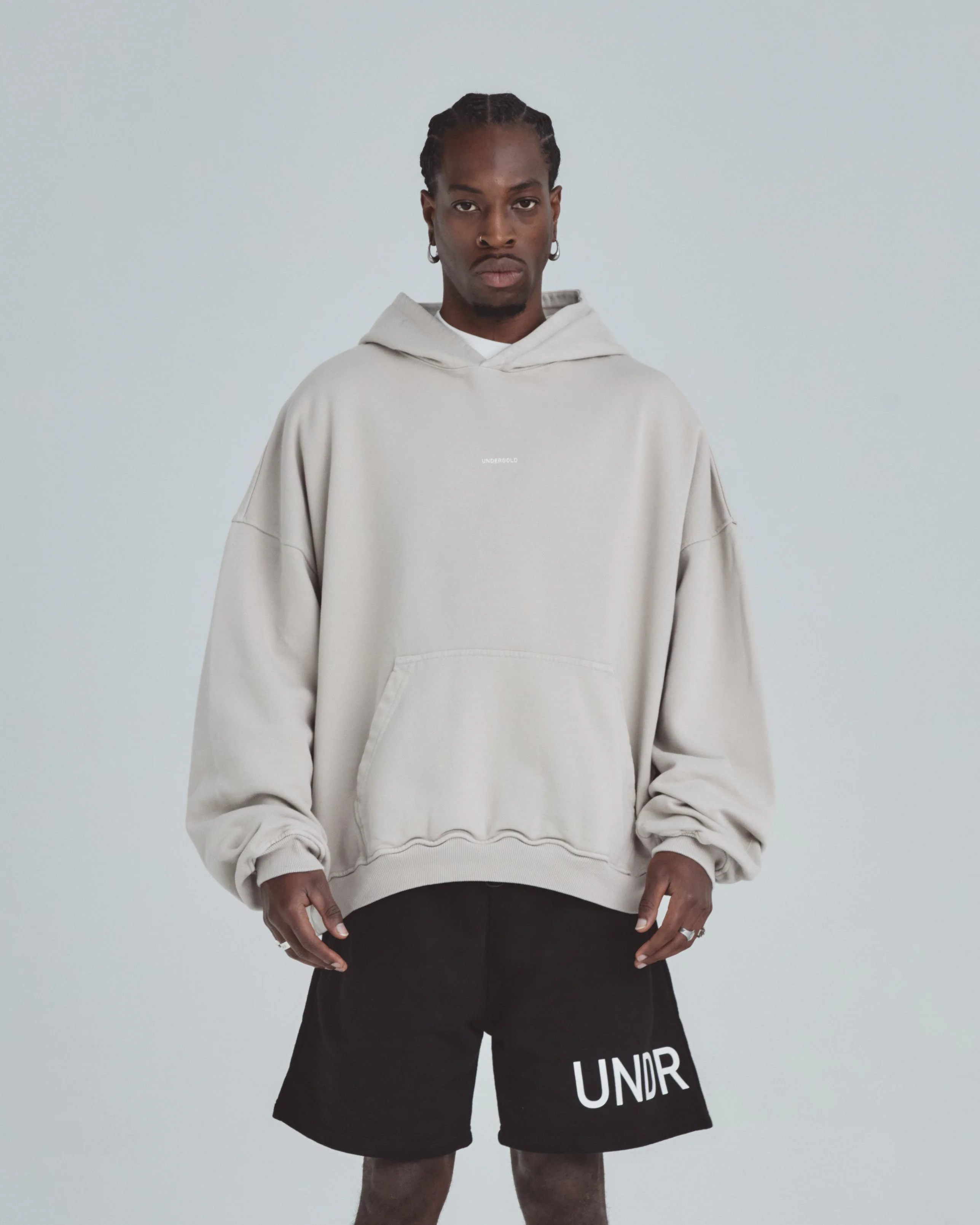Line Basic Hoodie Light Gray - Image 2