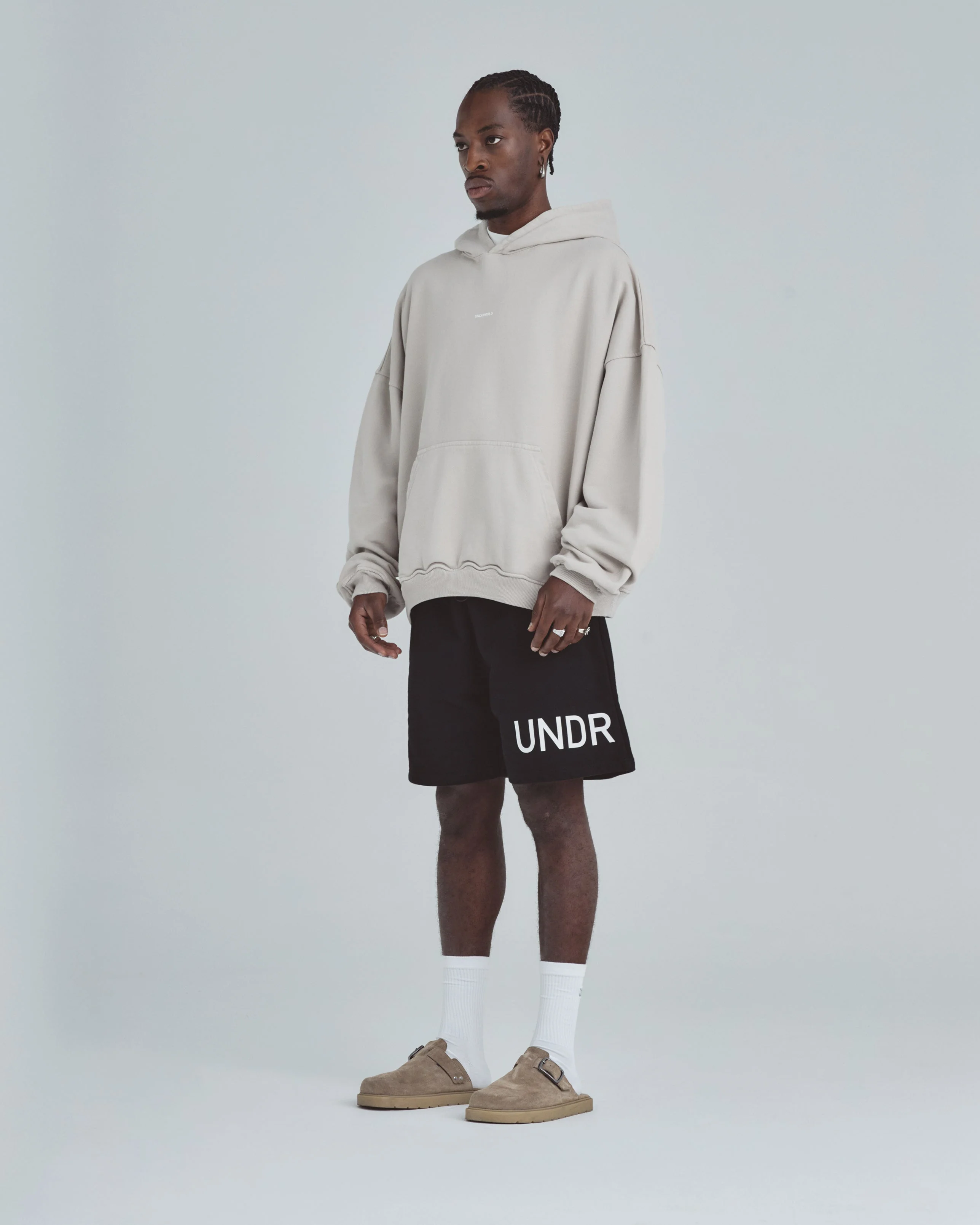 Line Basic Hoodie Light Gray - Image 5