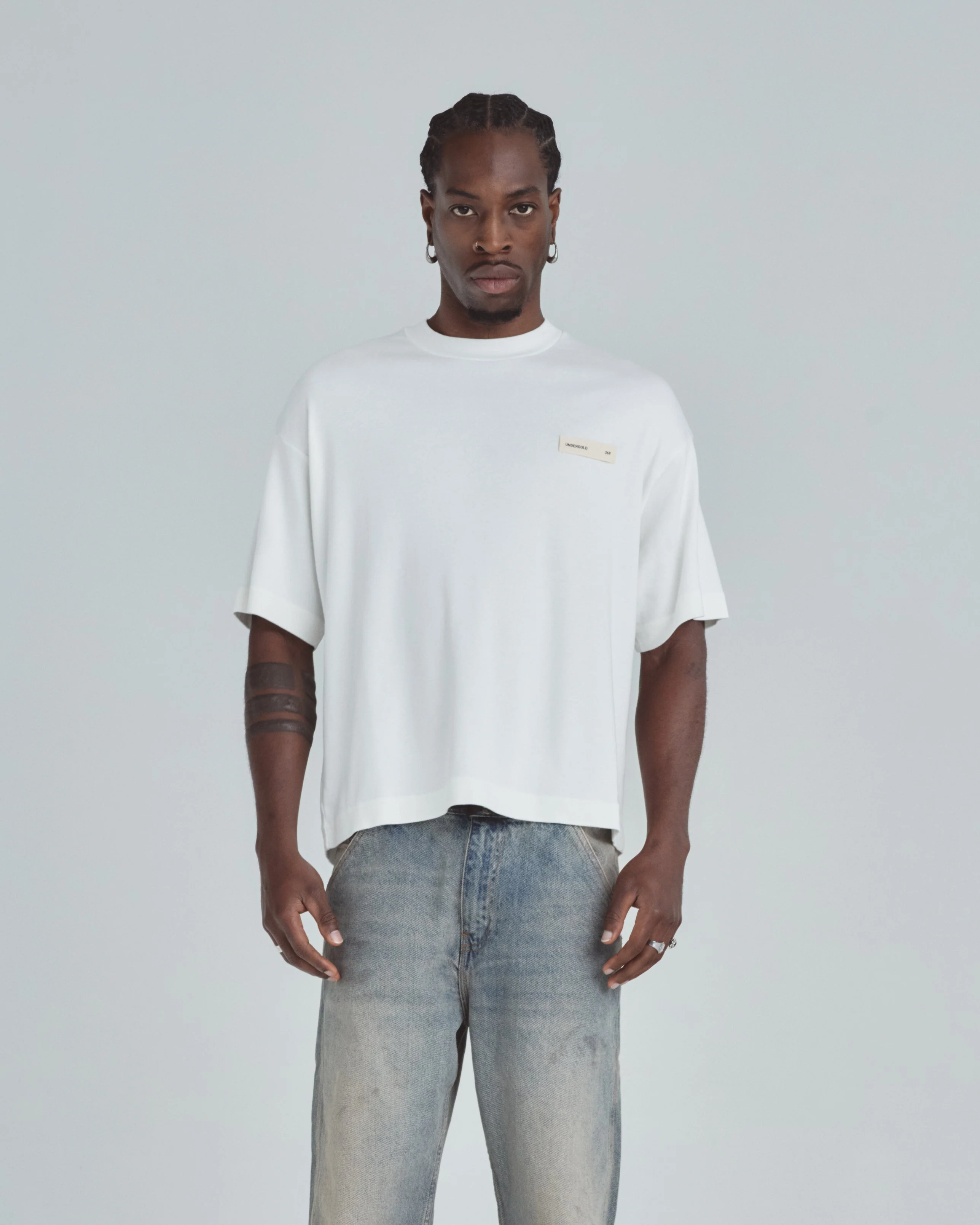 Line Basic Label Boxy Fit Tshirt White - Image 2