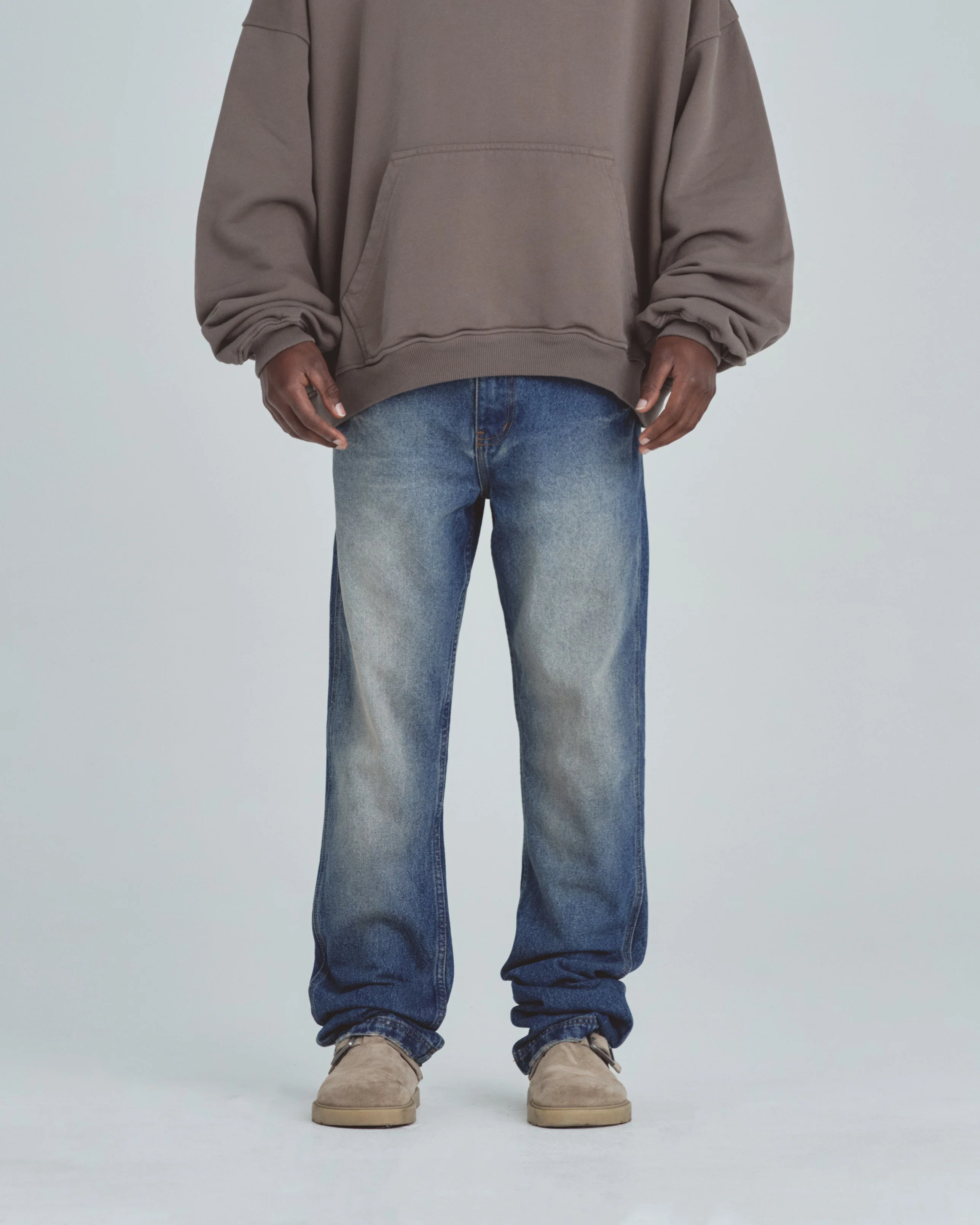 Line Basic Regular Fit Jeans Mid Blue - Image 2
