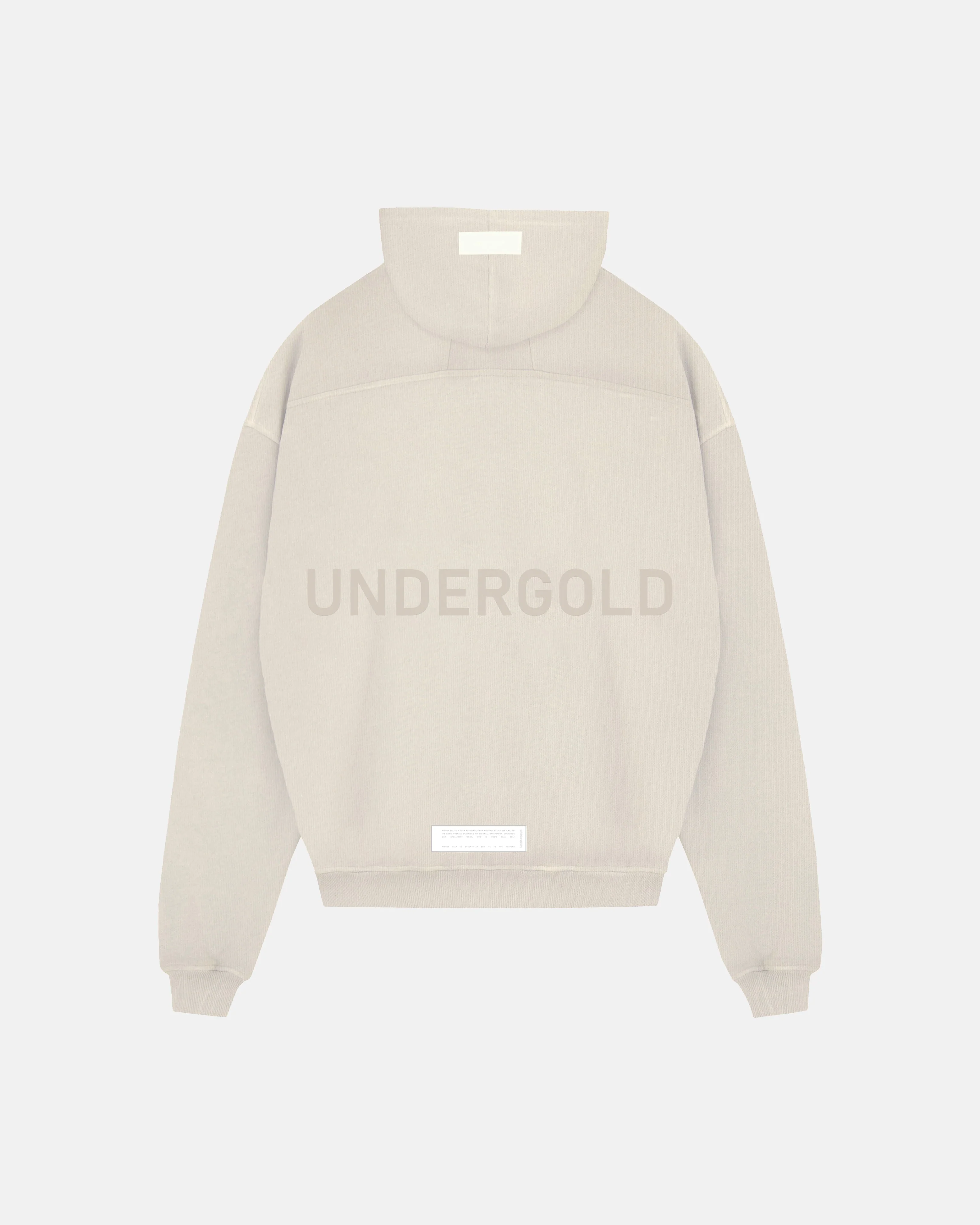 Line Logo Hoodie Cream - Image 3
