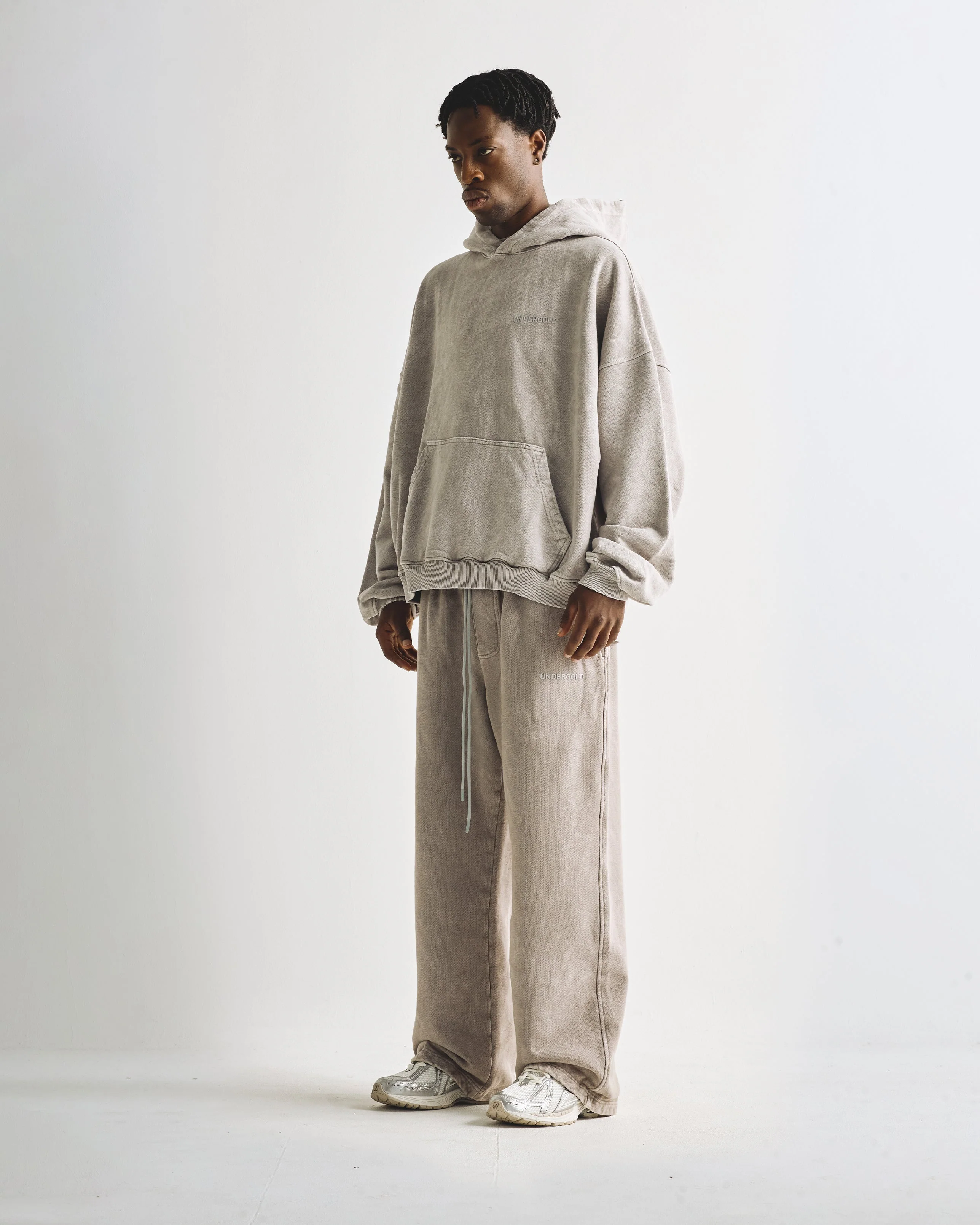 Line Logo Hoodie Washed Gray - Image 4