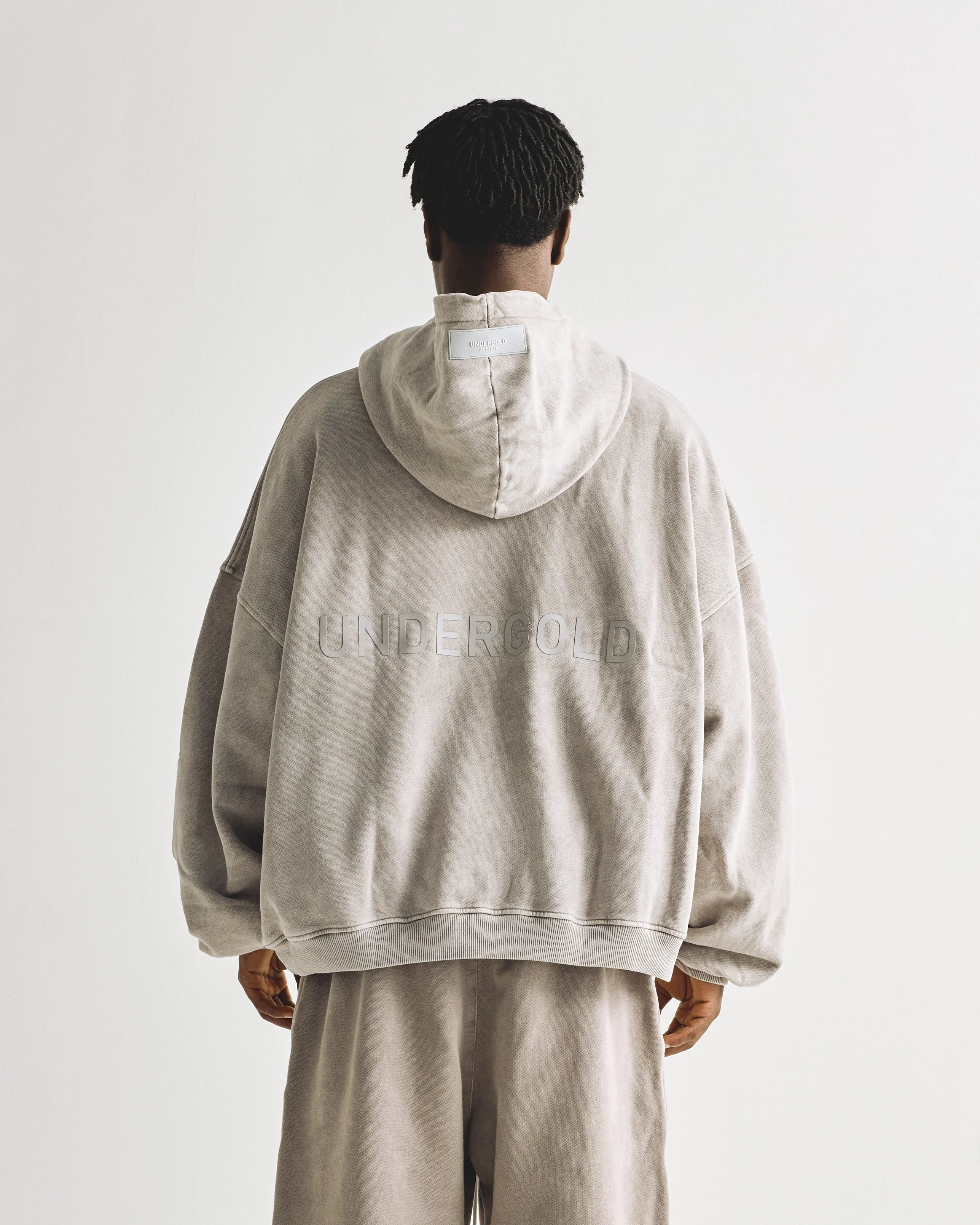 Line Logo Hoodie Washed Gray - Image 5