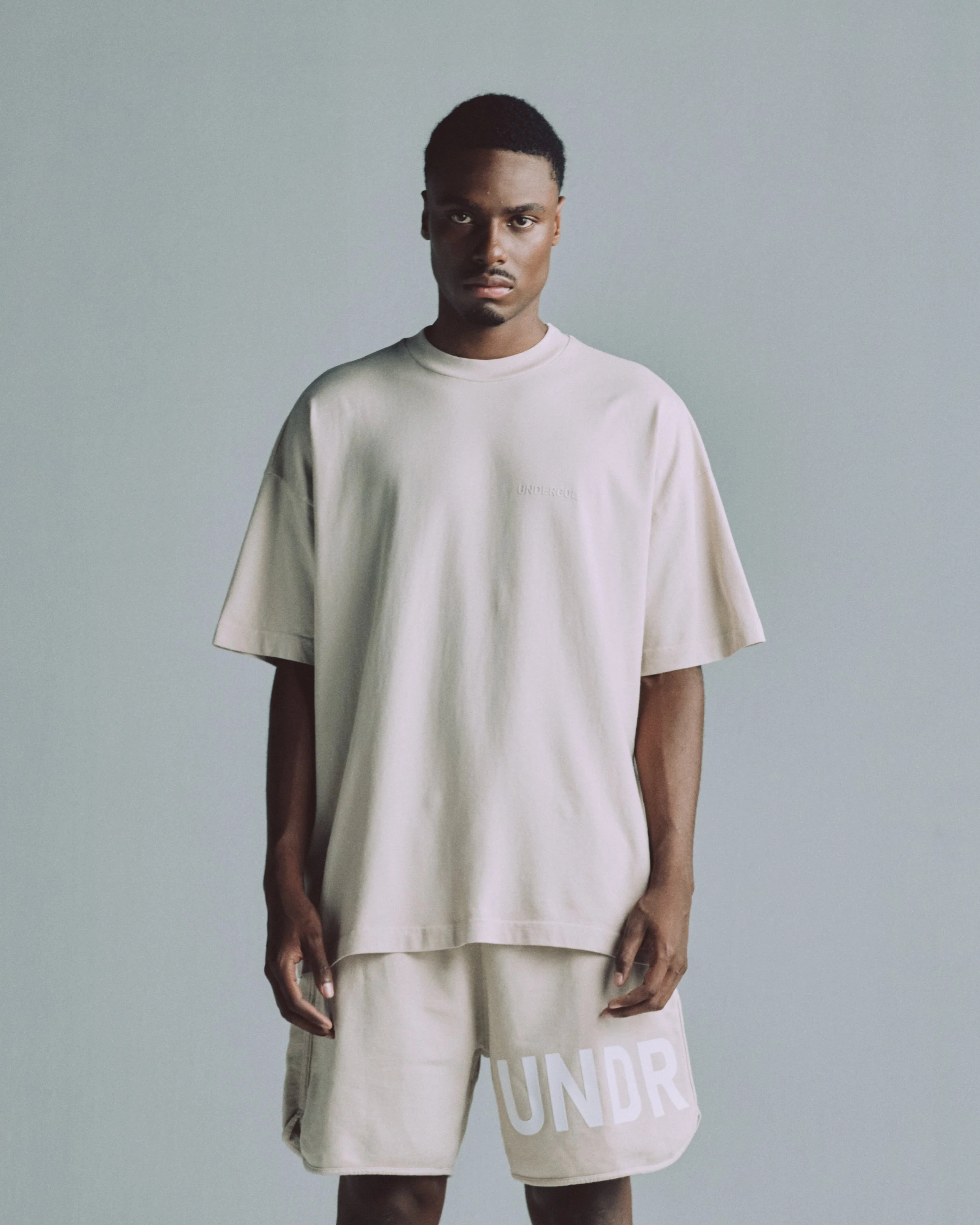 Line Logo Tshirt Cream - Image 8