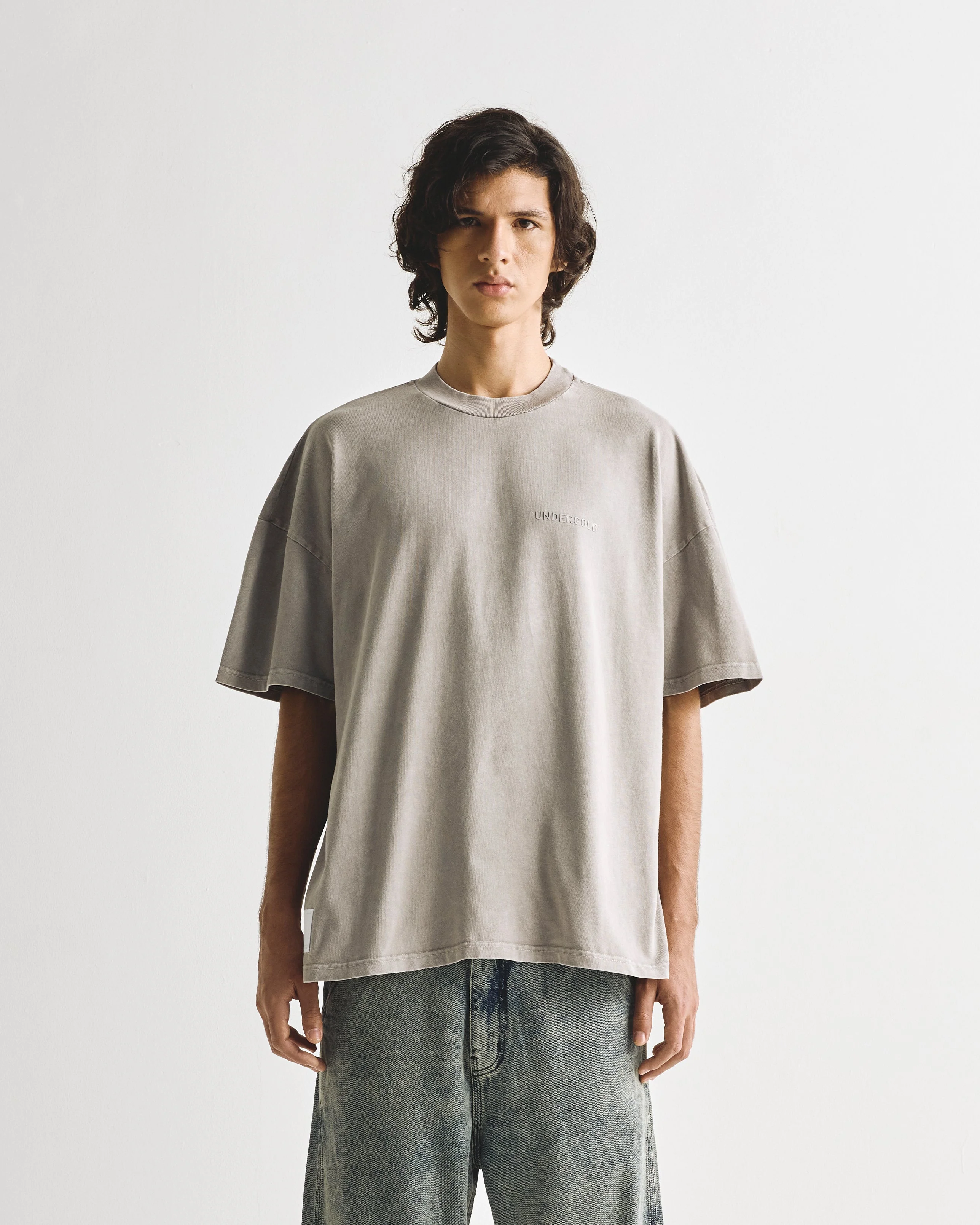Line Logo Tshirt Washed Gray - Image 5