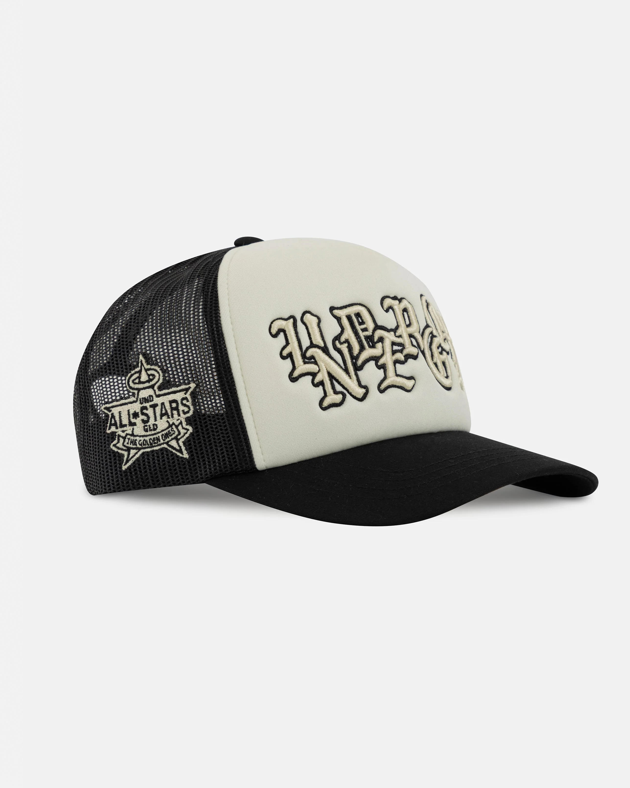 Basics UNDERGOLD Goth Trucker Cap Black/Cream - Image 3
