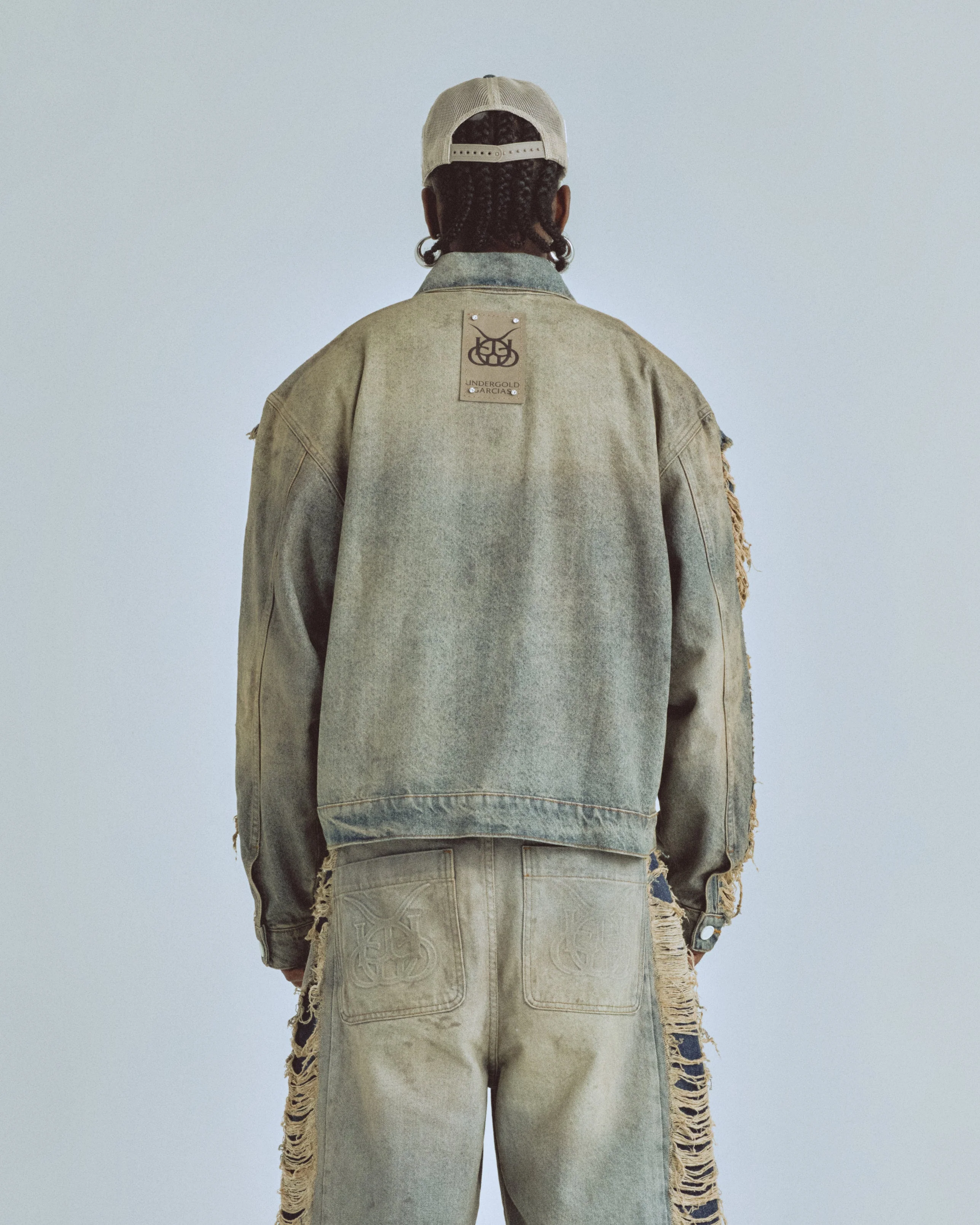 Santa Union Basic Ripped Jacket DIrty Blue - Image 7