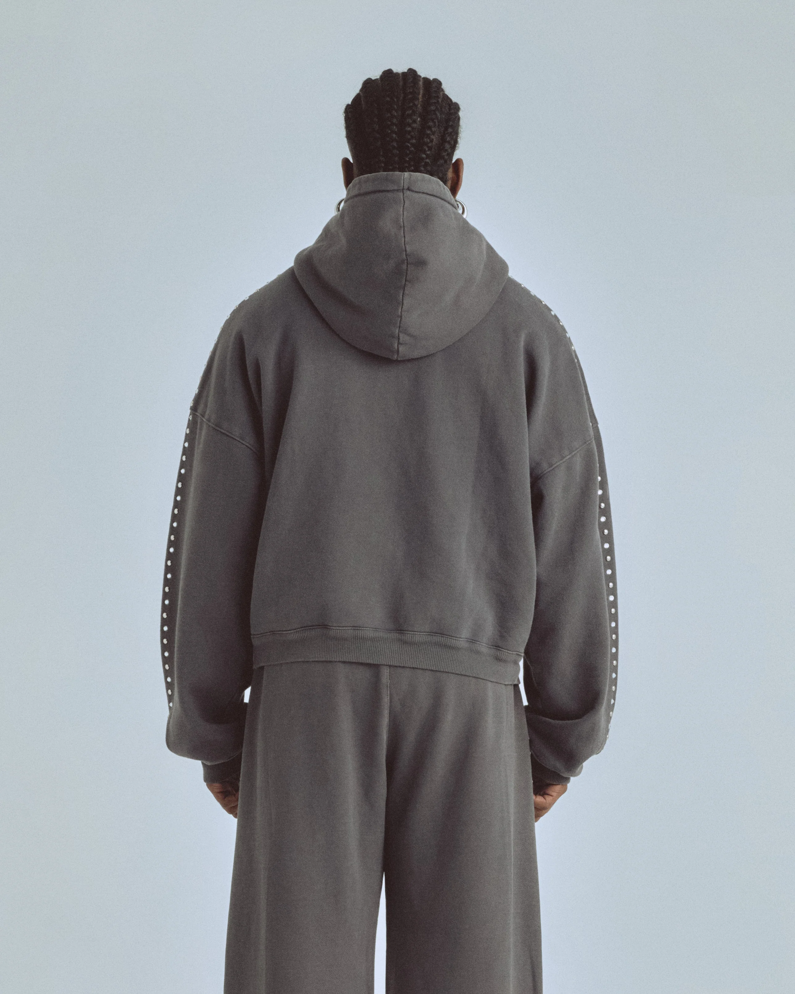 Santa Unión Basic Zip Up Hoodie Vintage Gray - Image 7
