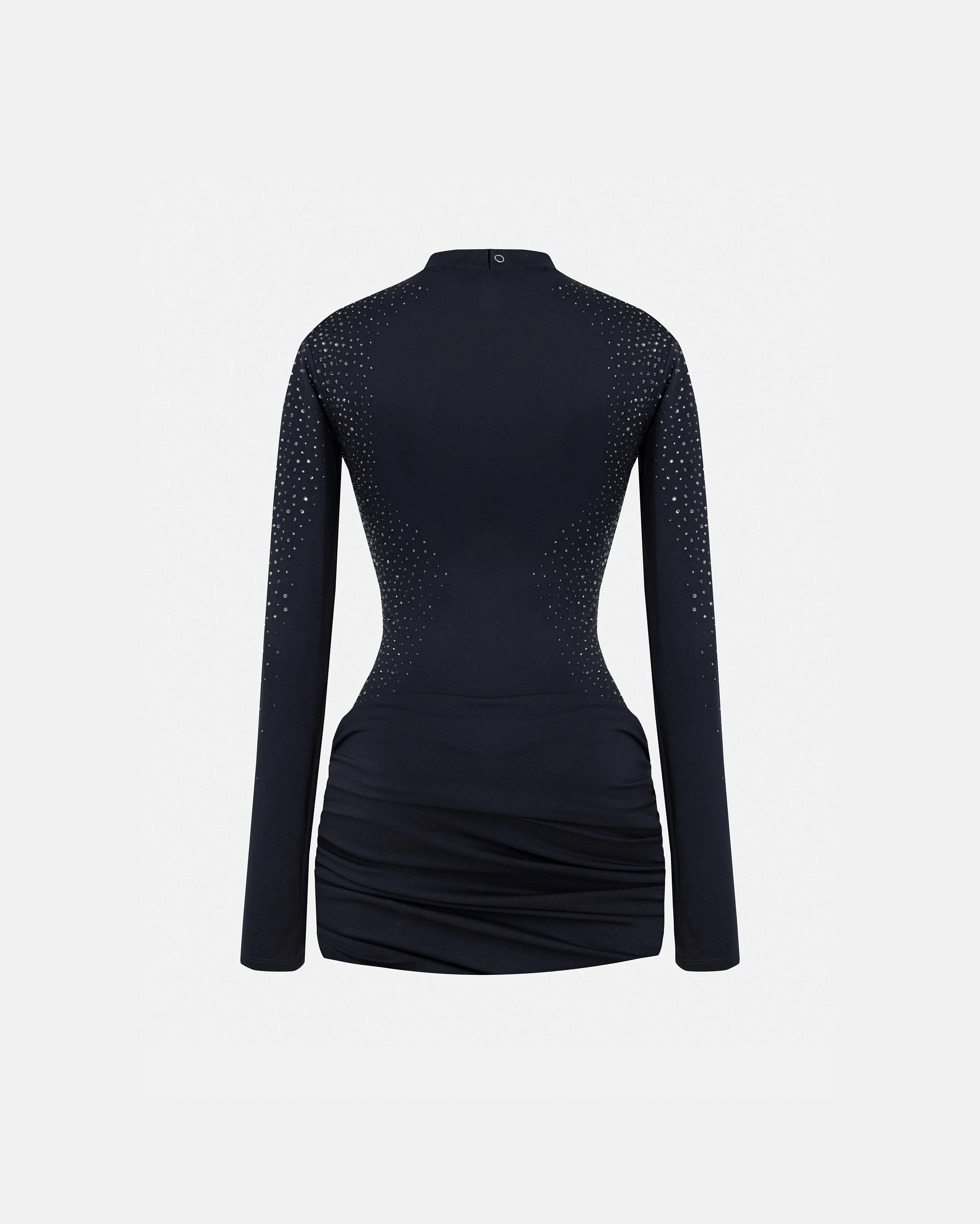 Santa Union Draped Dress Black - Image 3