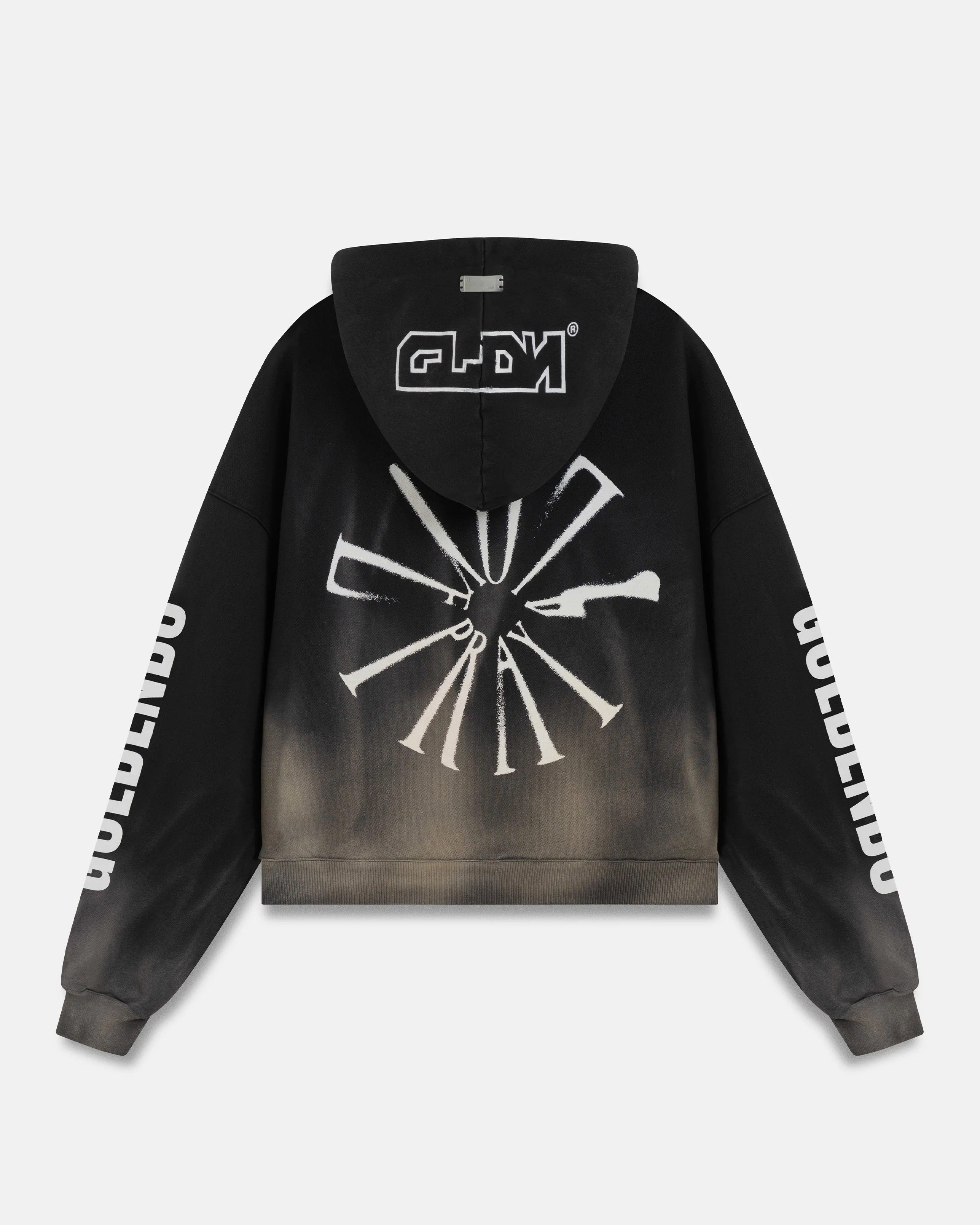 Spring Pray 4 Love Zip Up Boxy Fit Hoodie Sandblast Gray Flame - Image 3
