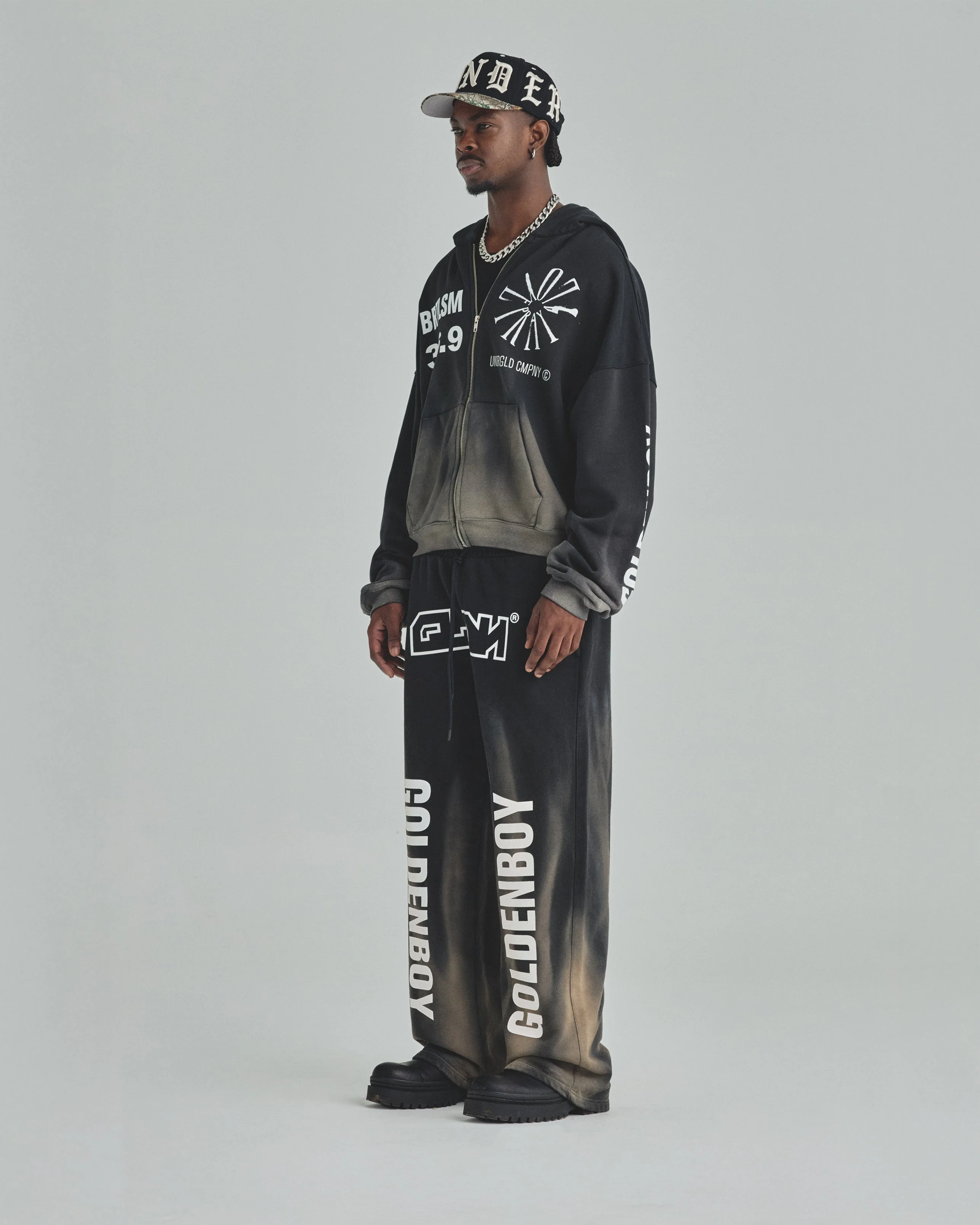 Spring Pray 4 Love Zip Up Boxy Fit Hoodie Sandblast Gray Flame - Image 5