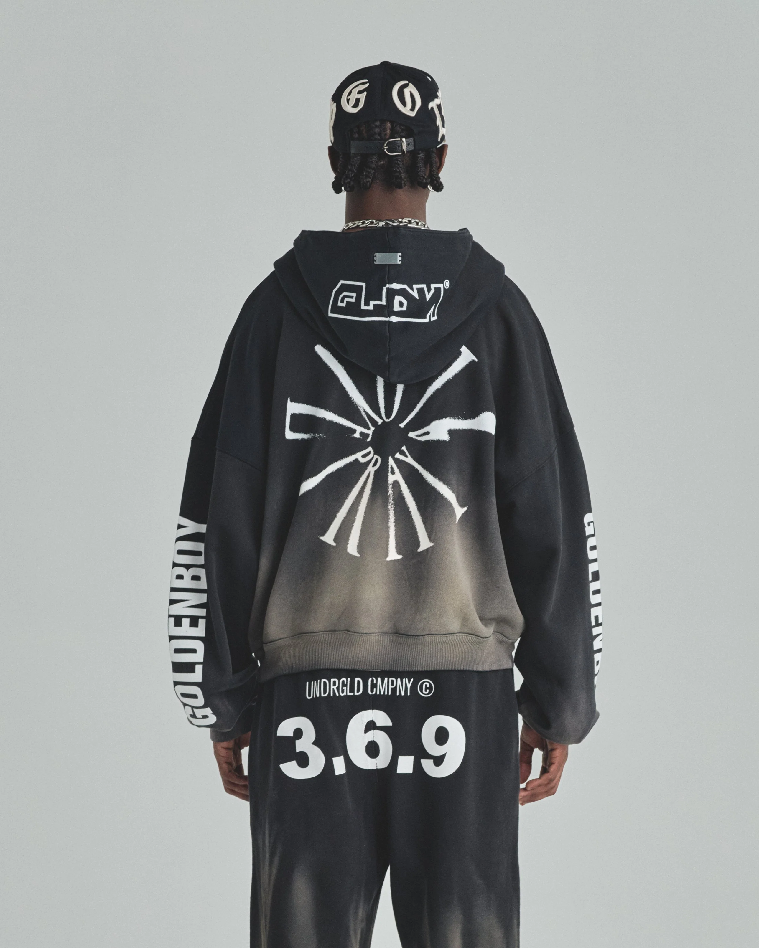 Spring Pray 4 Love Zip Up Boxy Fit Hoodie Sandblast Gray Flame - Image 7