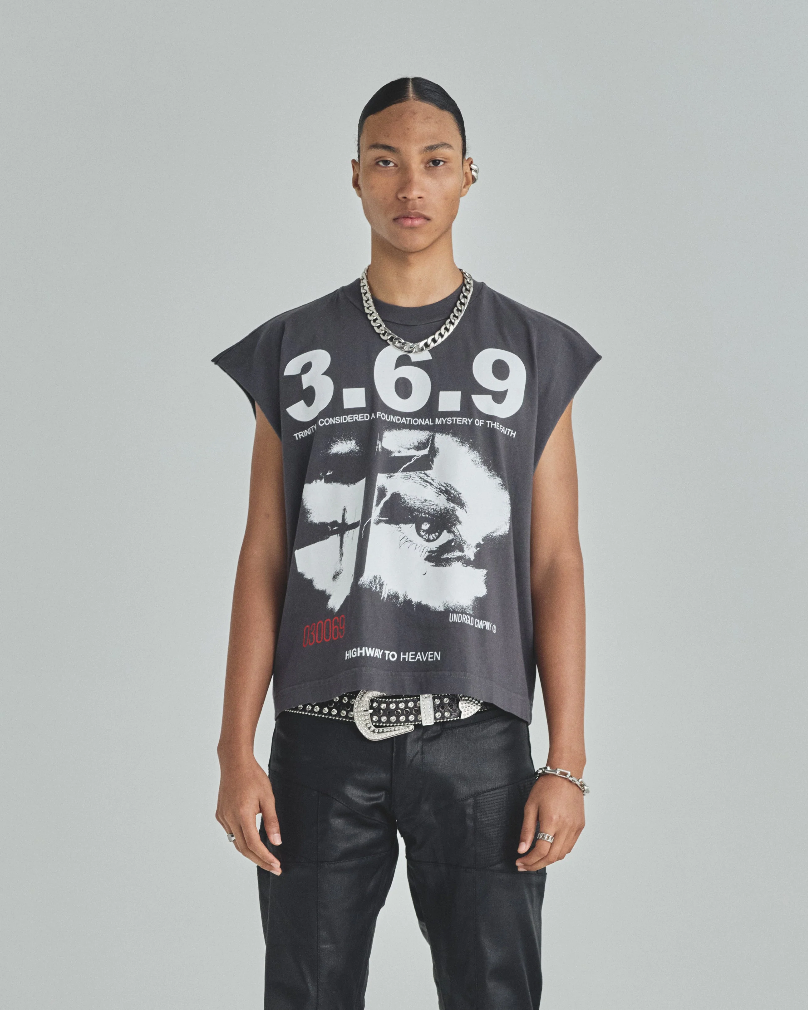 Spring Trinitas Sleeveless Tshirt Vintage Gray - Image 2