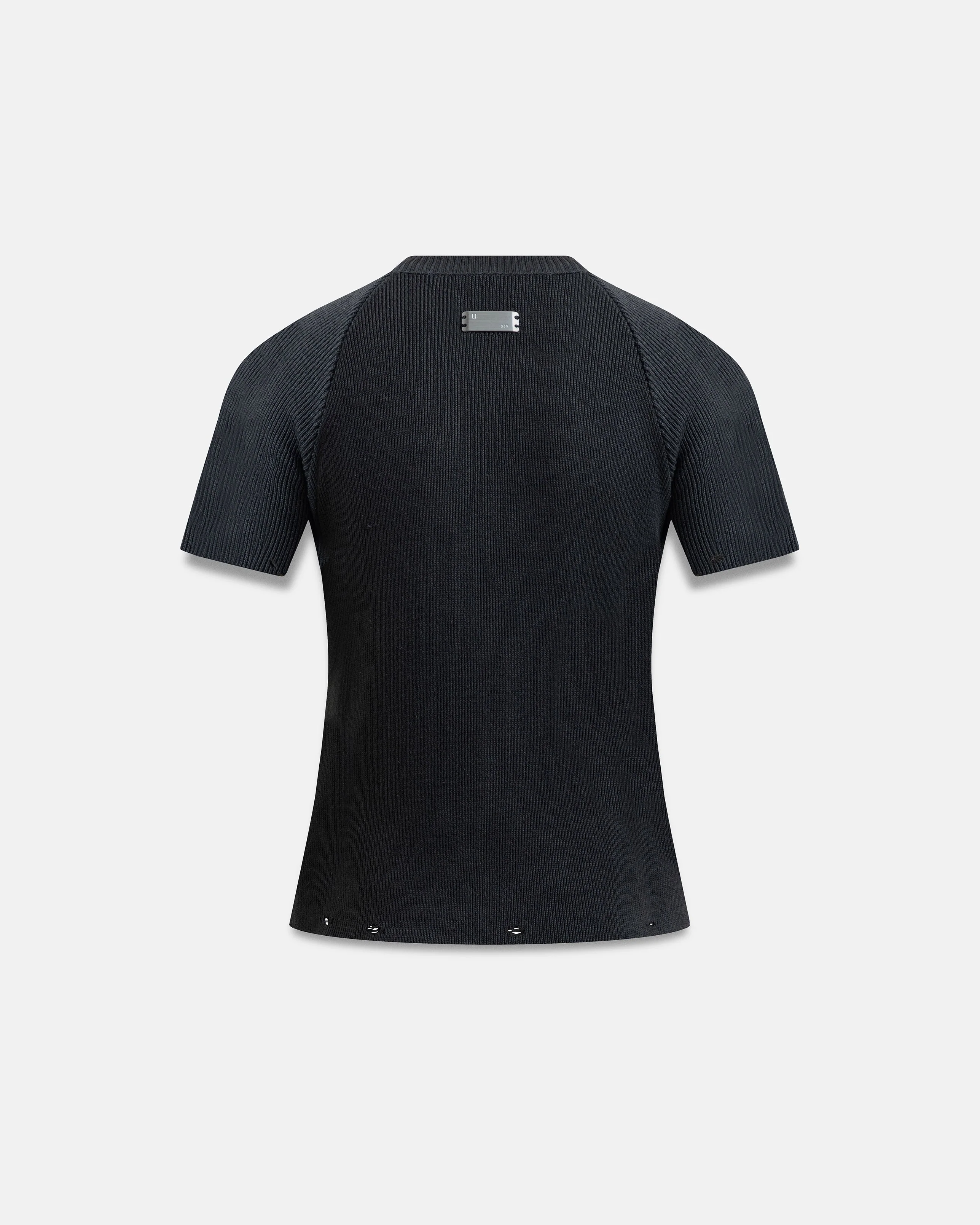 Spring Unity Destroyed Knitted Baby Tee Vintage Black - Image 3