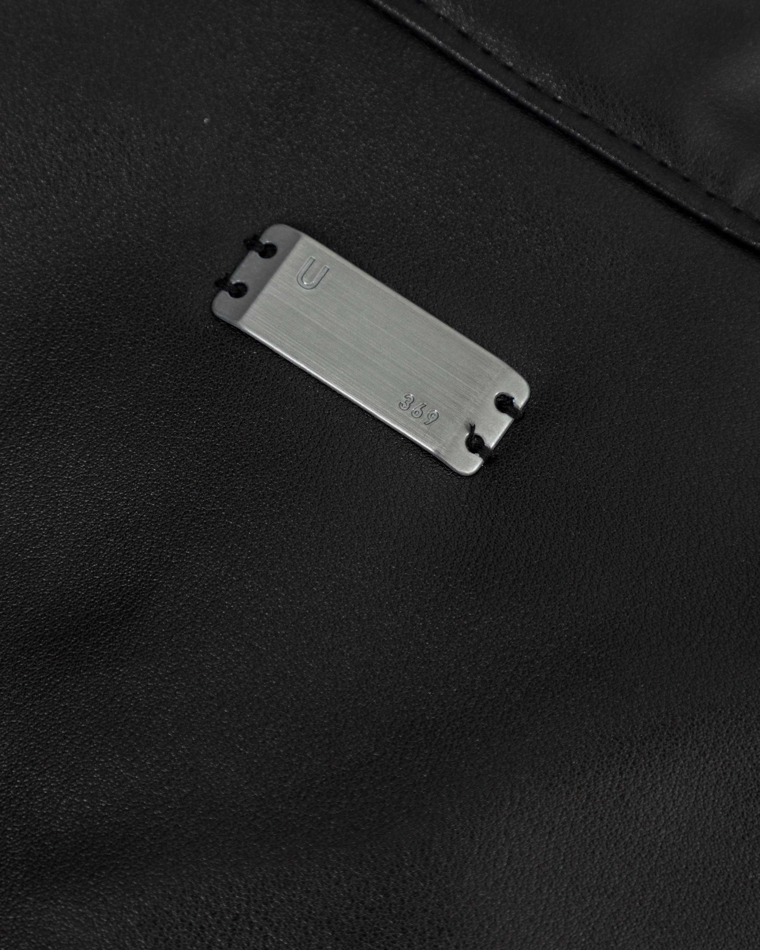 Spring Worn Logo Biker Jacket Black - Image 7