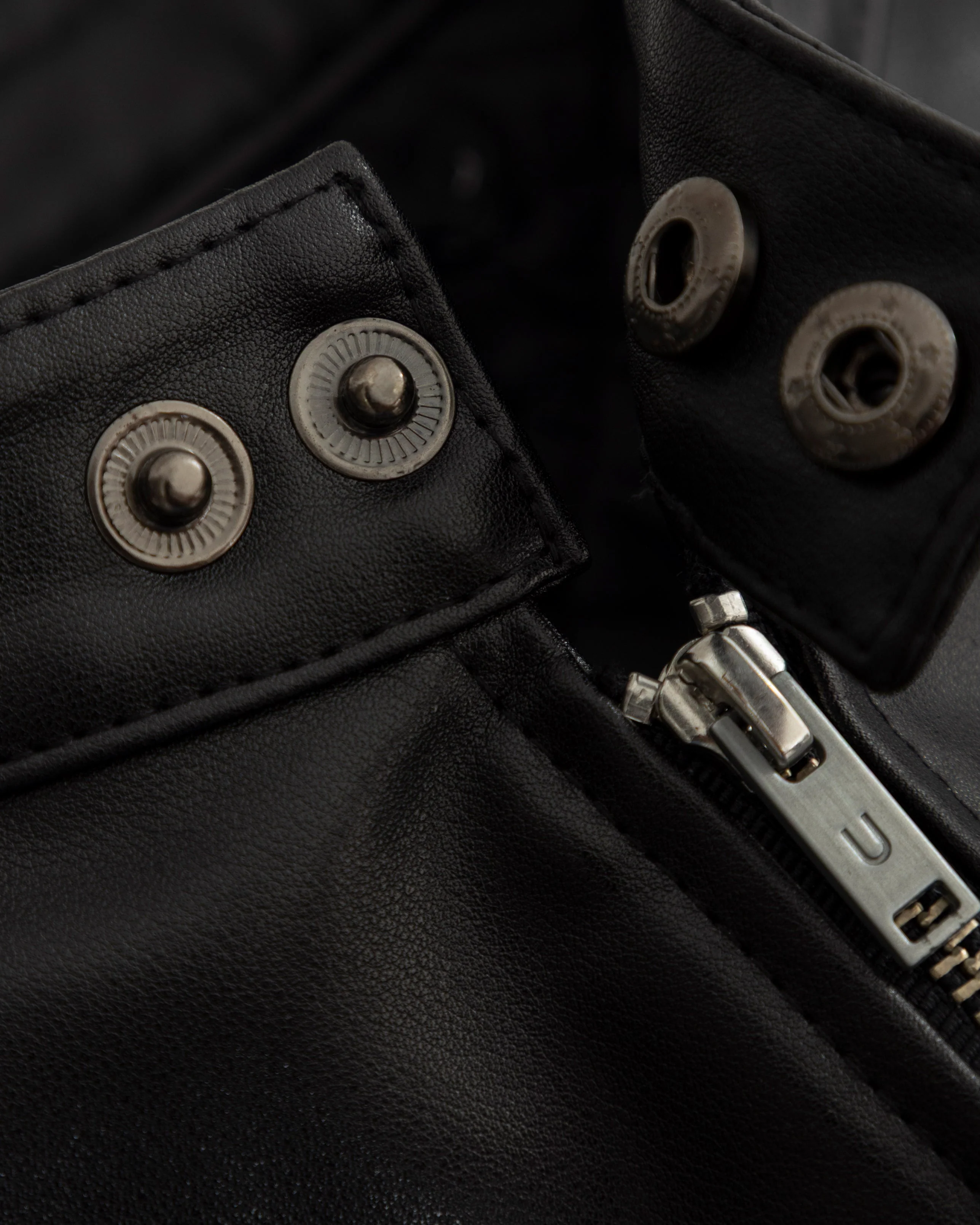 Spring Worn Logo Biker Jacket Black - Image 9