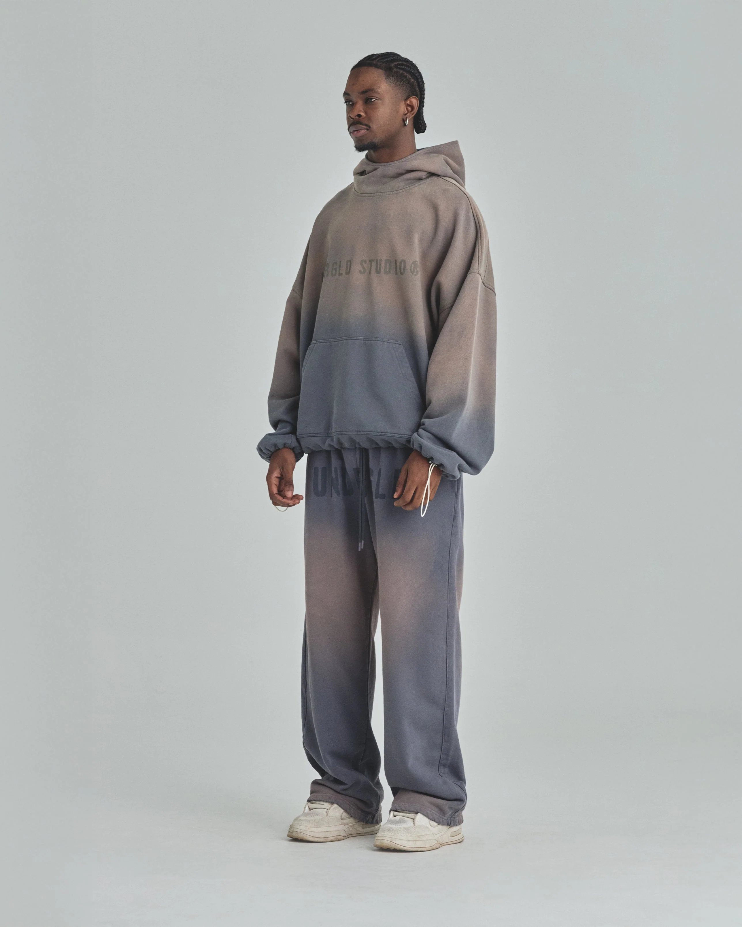 Spring Worn Logo Straight Pants Sandblast Gray - Image 5
