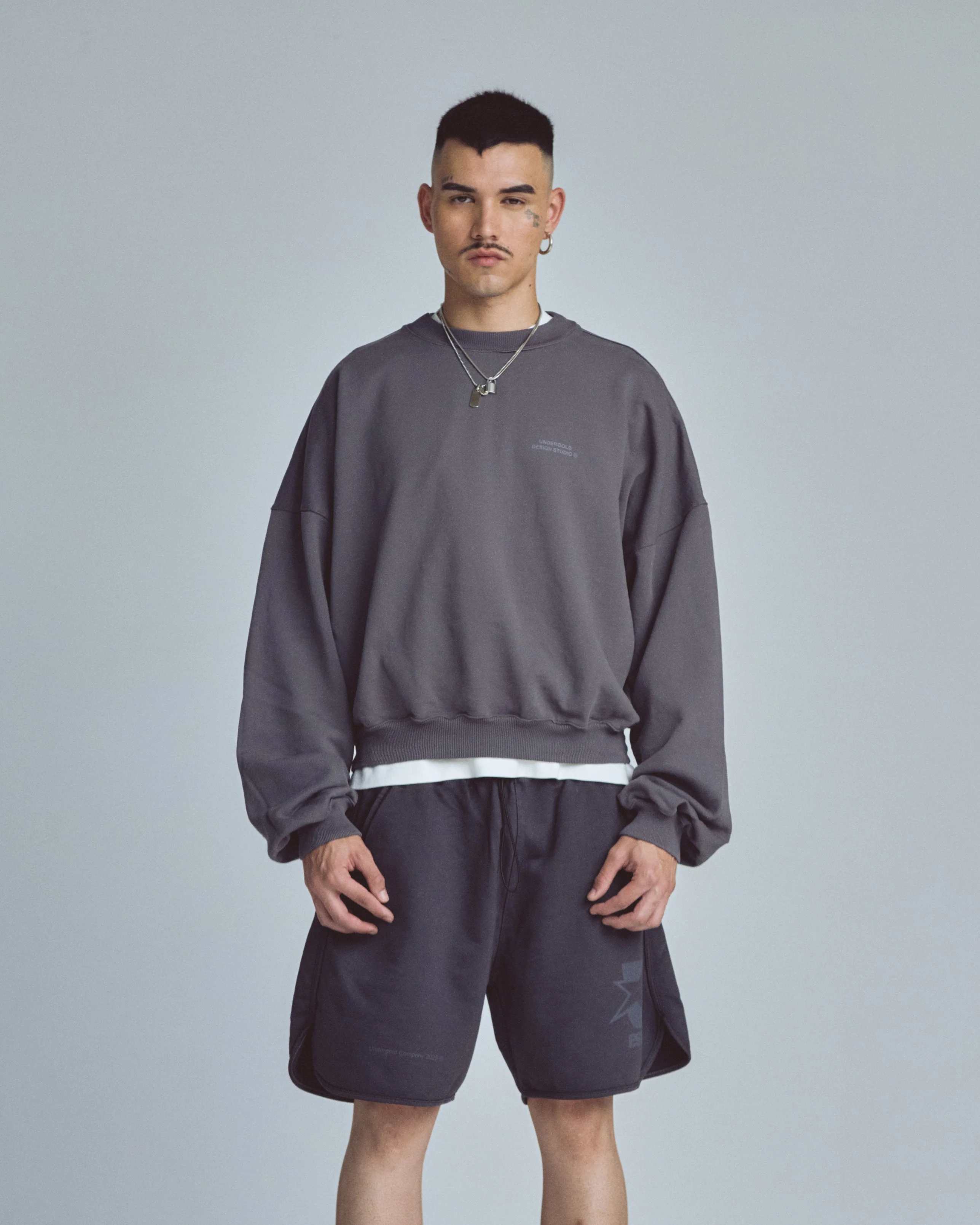 Stardust Basic Boxy Fit Crewneck Gray - Image 2
