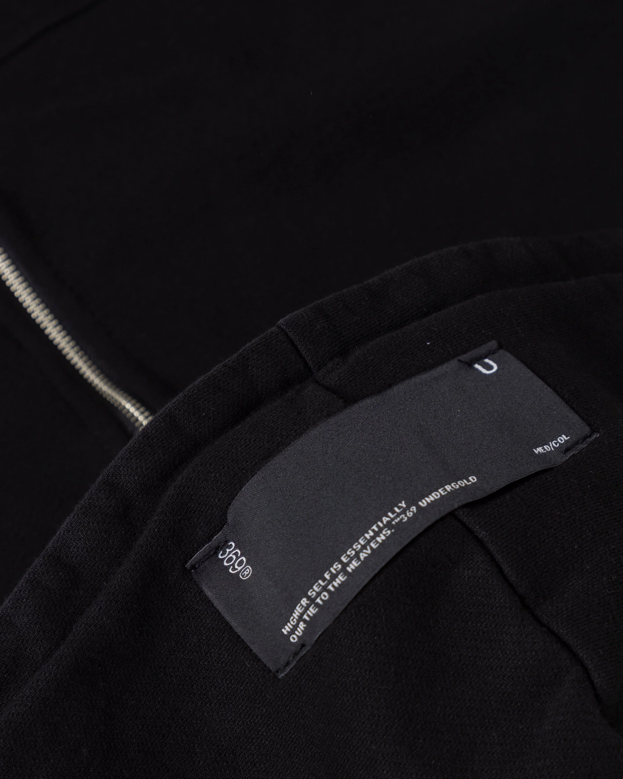 Stardust Basic Zip Up Hoodie Black - Image 6
