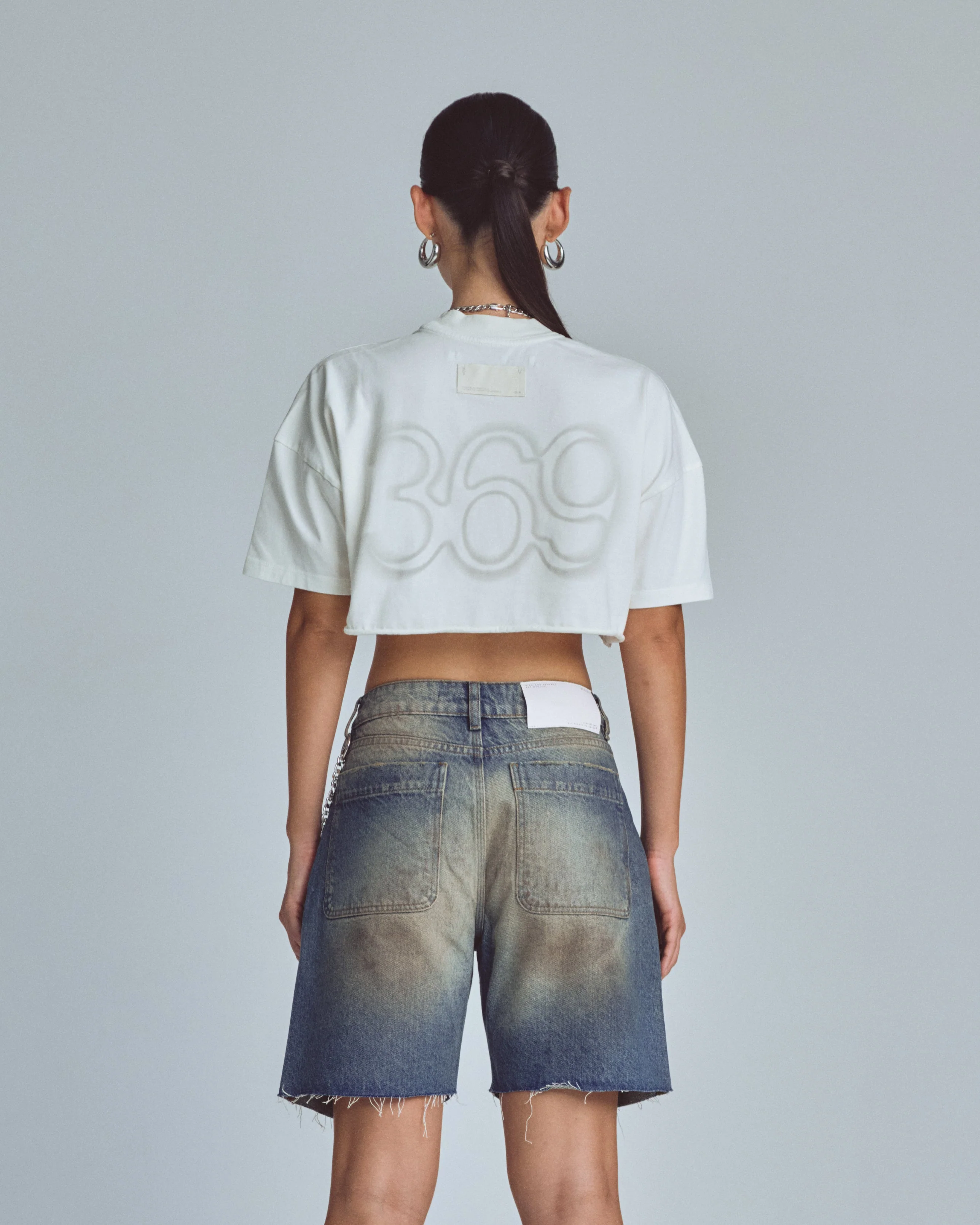 Stardust Code Crop Top White - Image 7