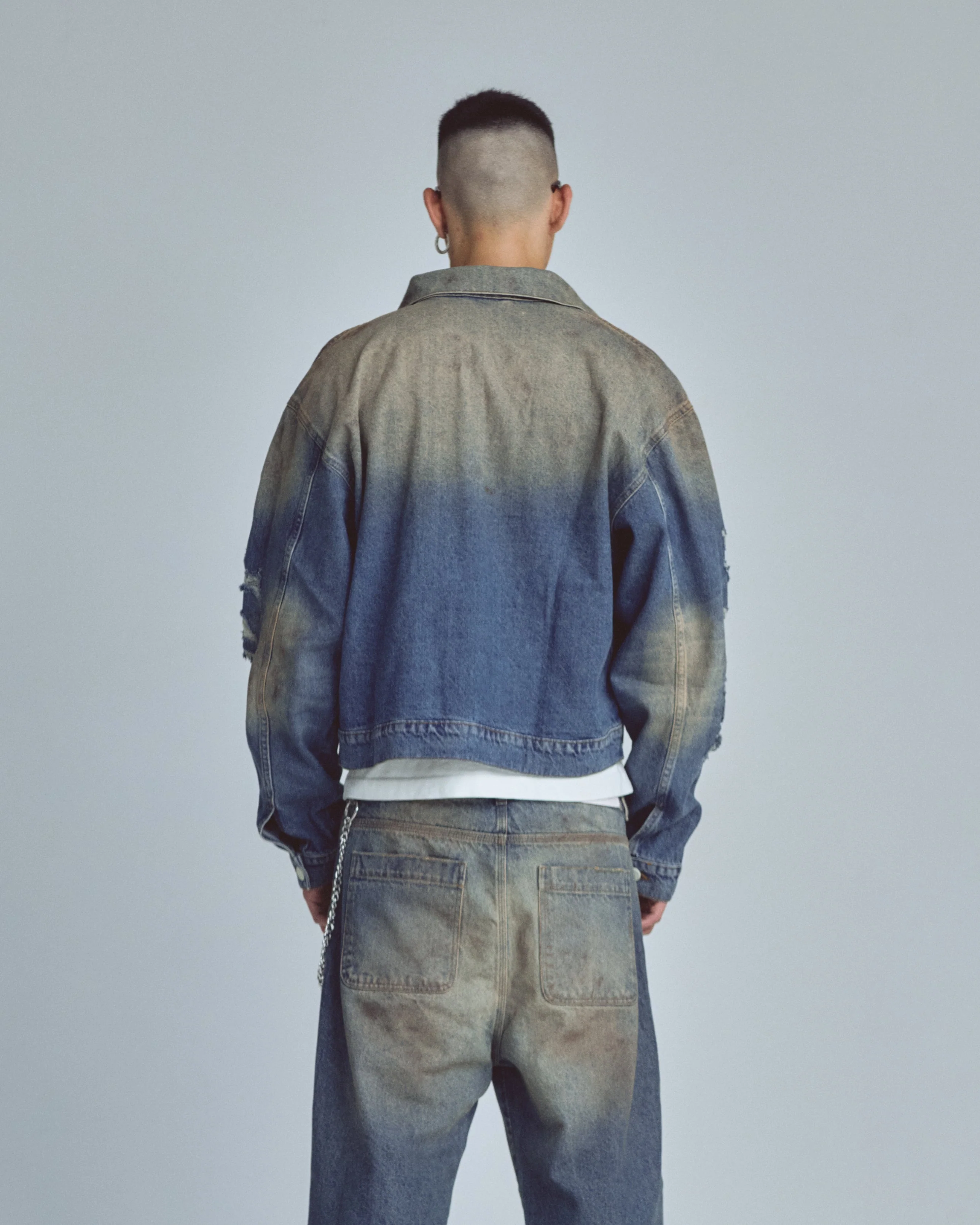 Stardust Undgld Studio Boxy Fit Jacket Mechanic Blue - Image 7