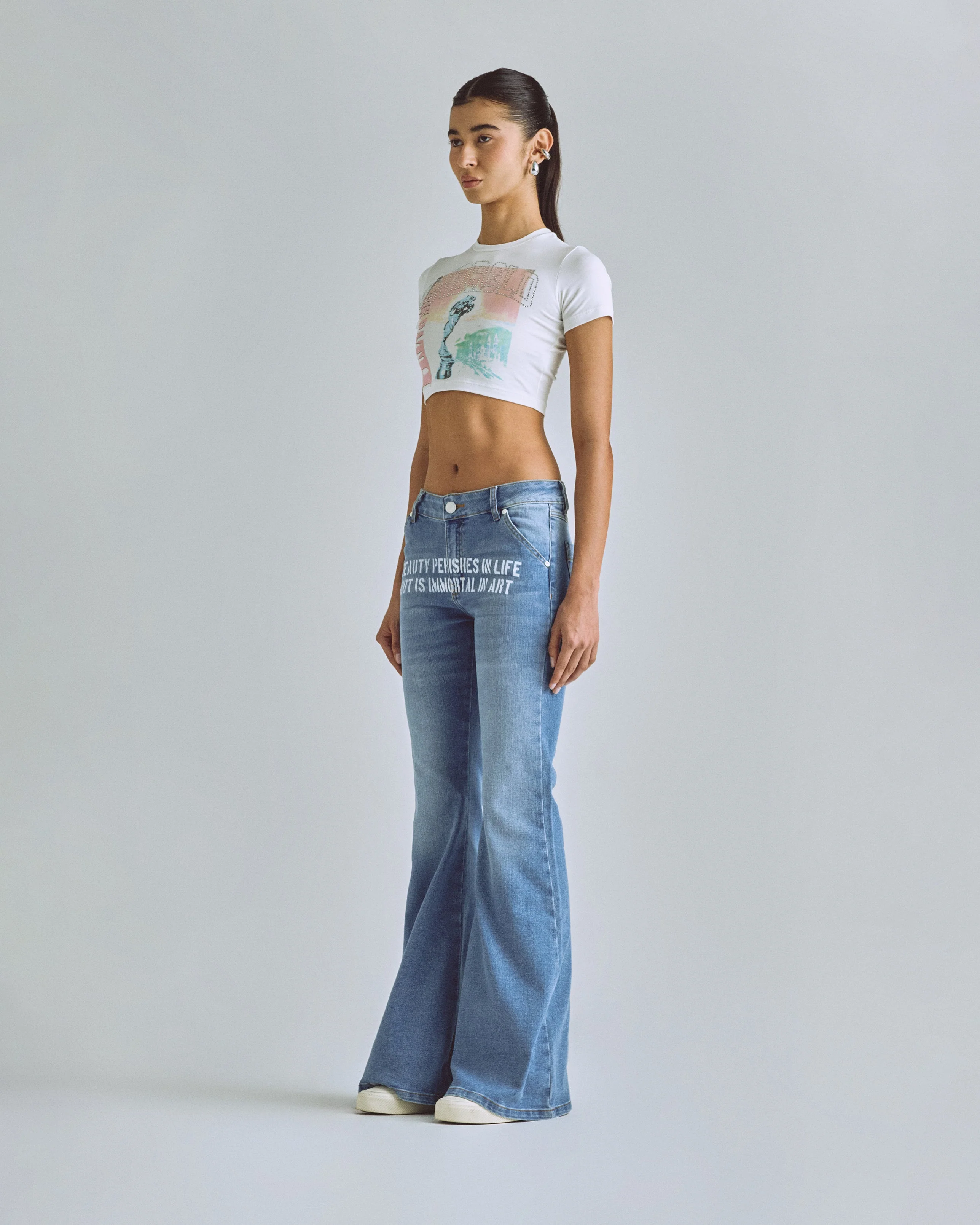 The Path Dawn Baby Tee White - Image 5