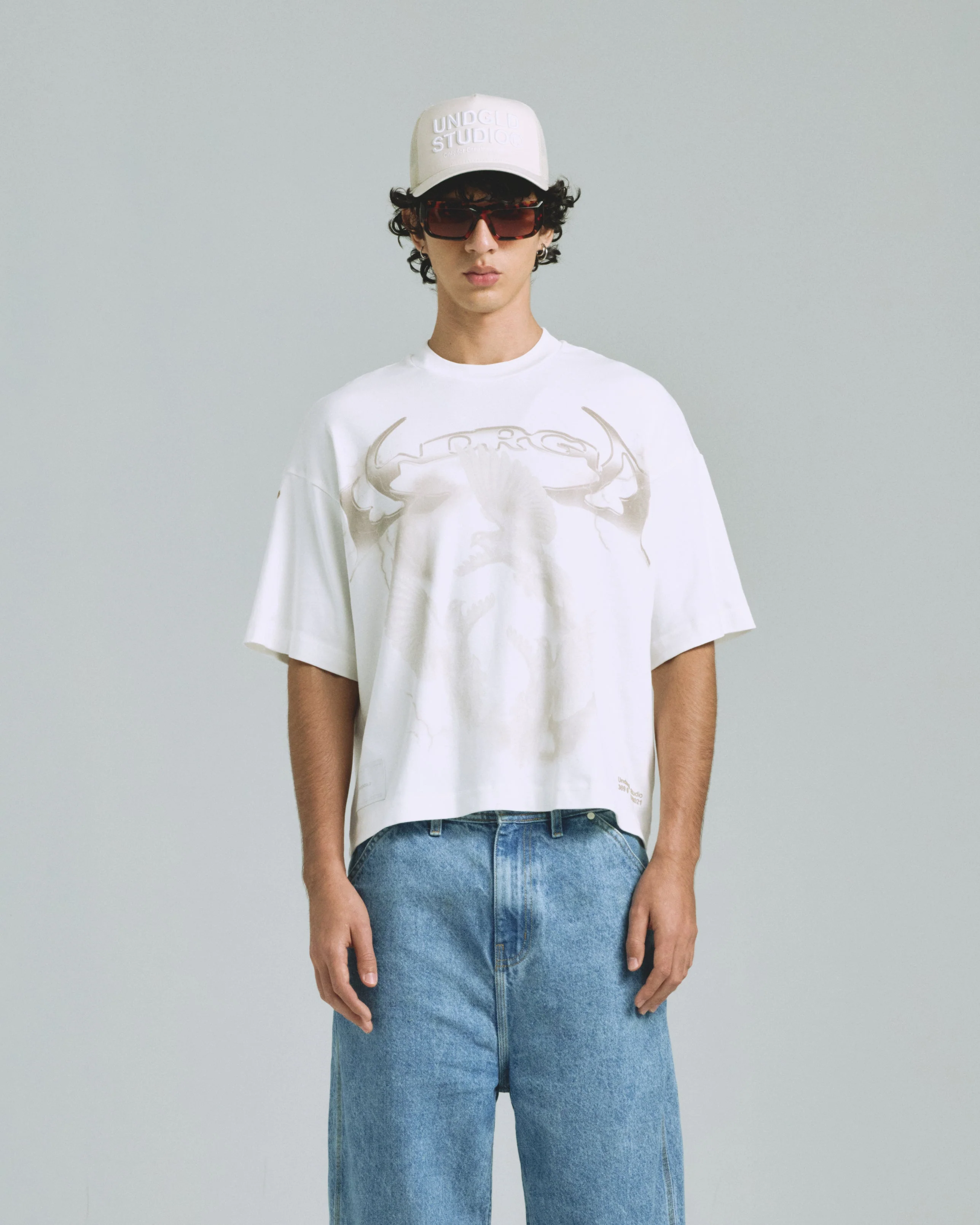 Thunder Rider Pigeons Boxy Fit Tshirt White - Image 8