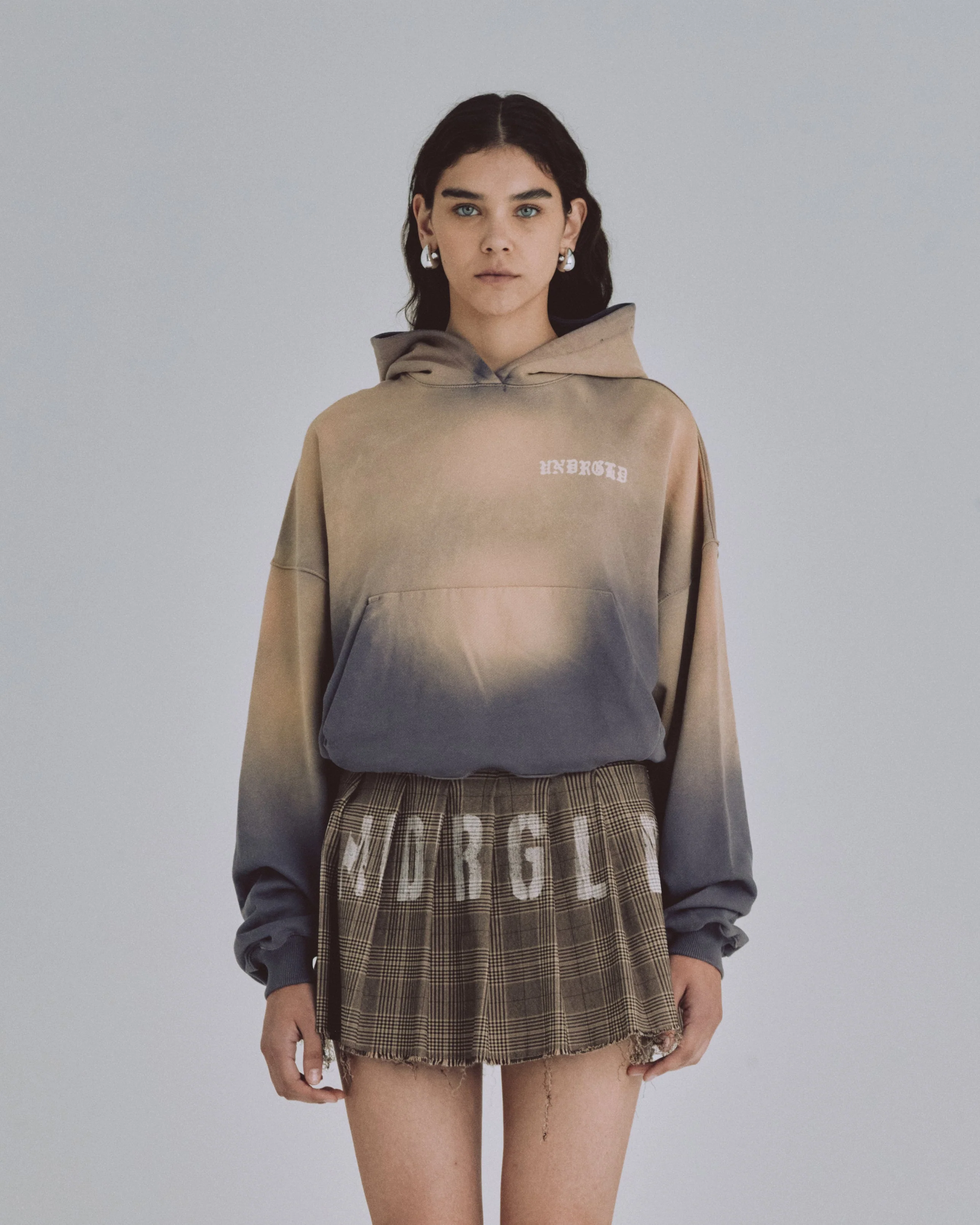 W 94' Fragments Boxy Fit Hoodie Dirty Brown - Image 8