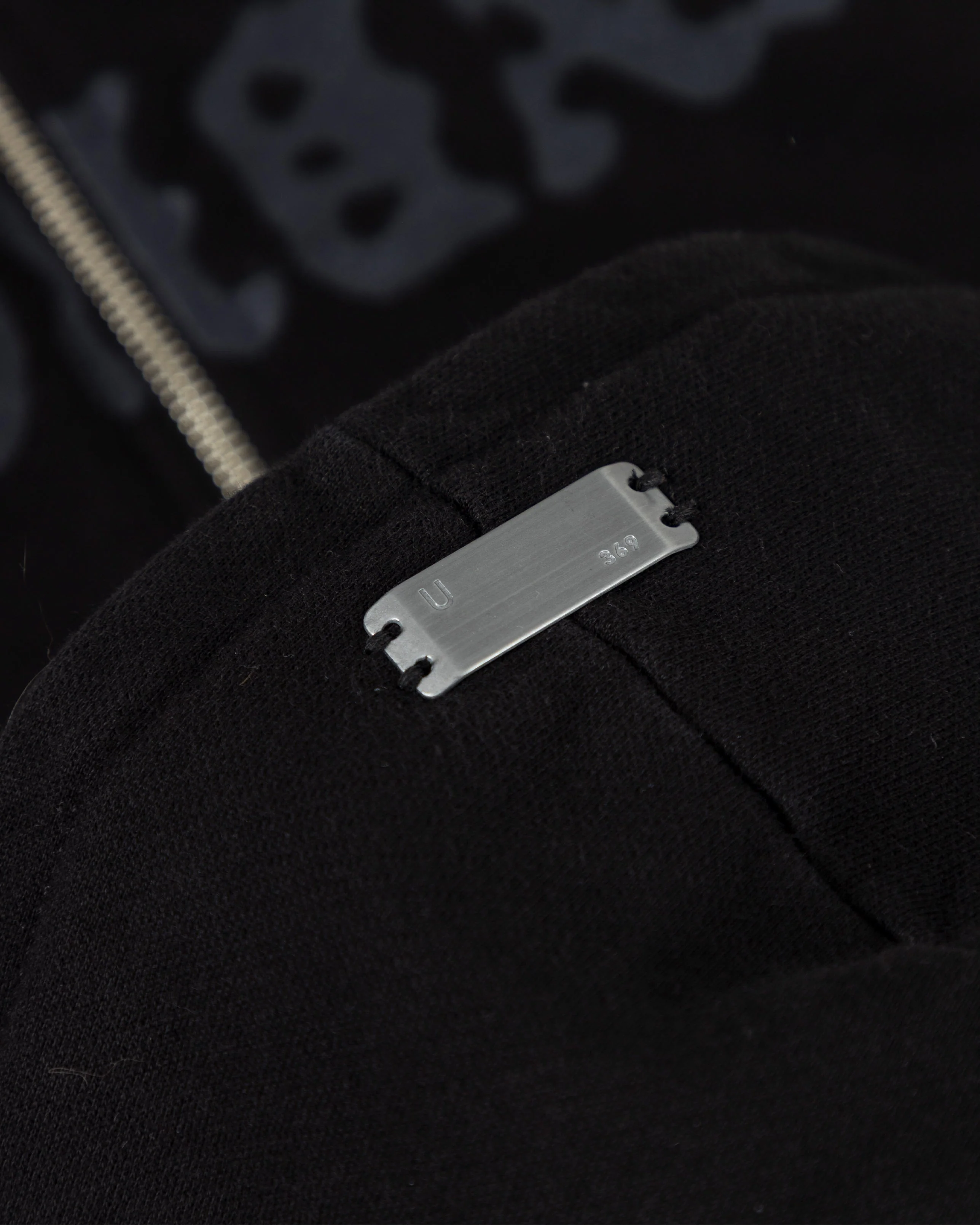 W 94' UNDRGLD Zip Up Slim Fit Hoodie Black - Image 6