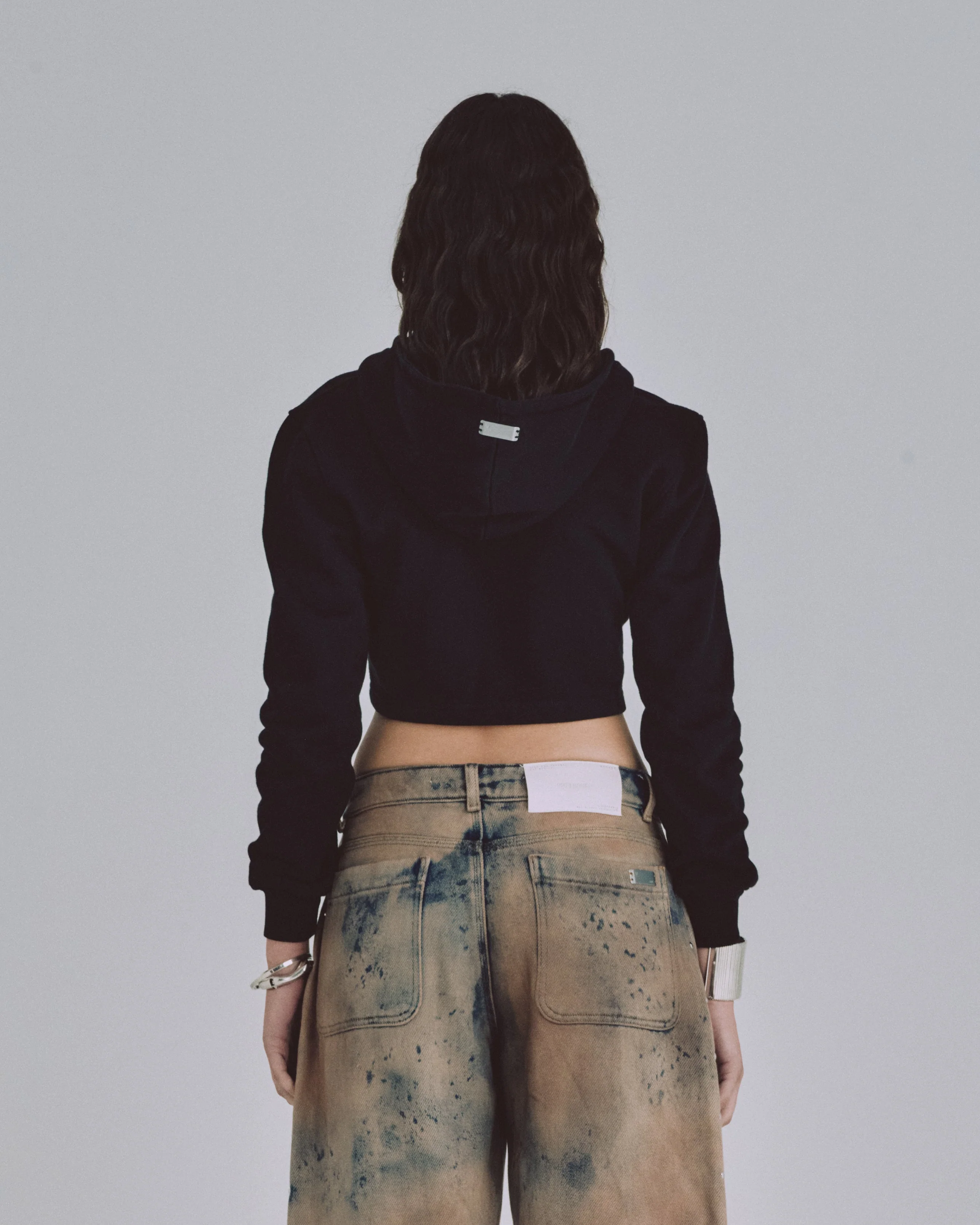 W 94' UNDRGLD Zip Up Slim Fit Hoodie Black - Image 7
