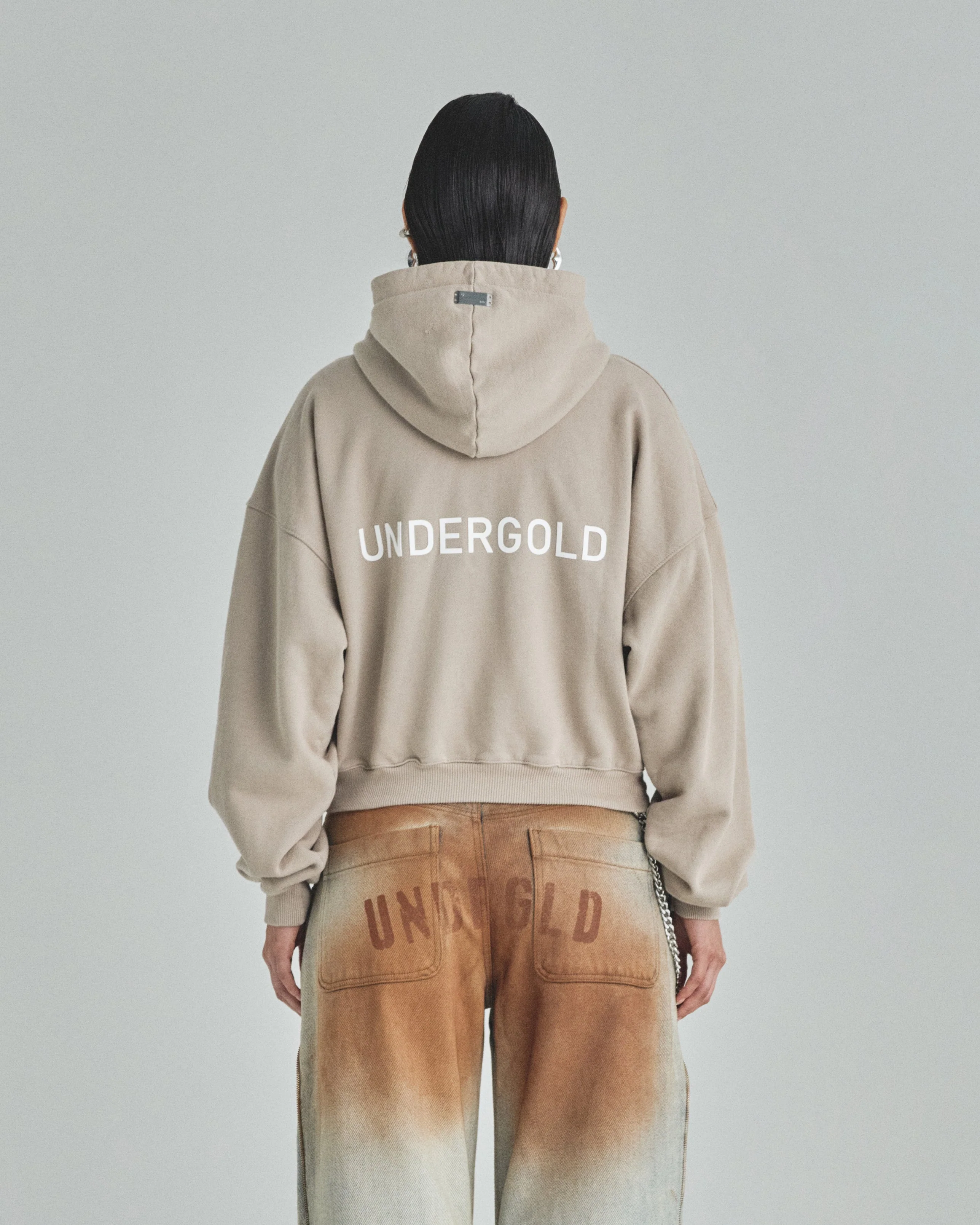 W Basics Undergold Boxy Fit Hoodie Cream - Image 7