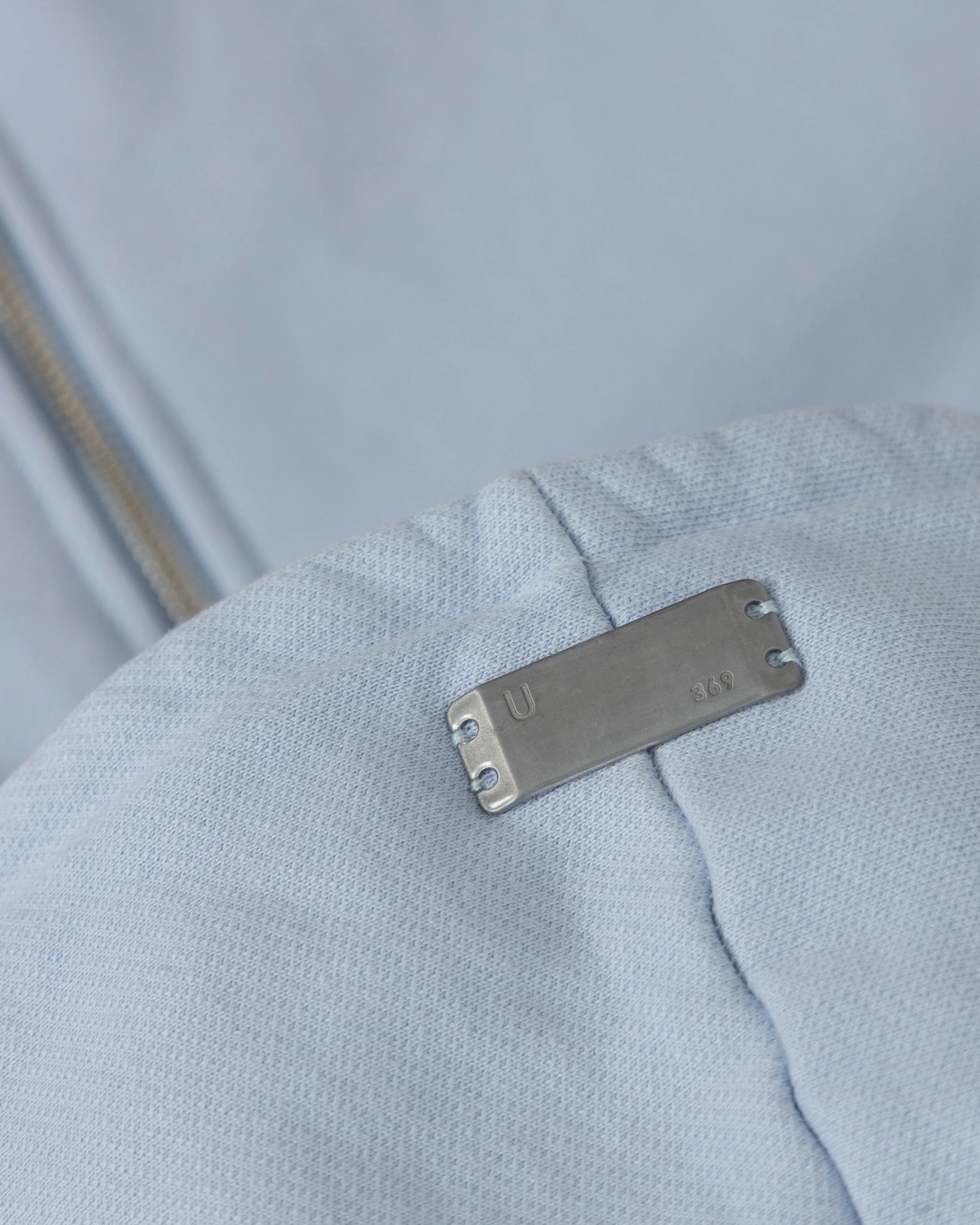 W Basics Undergold Zip Up Slim Fit Hoodie Light Blue - Image 4
