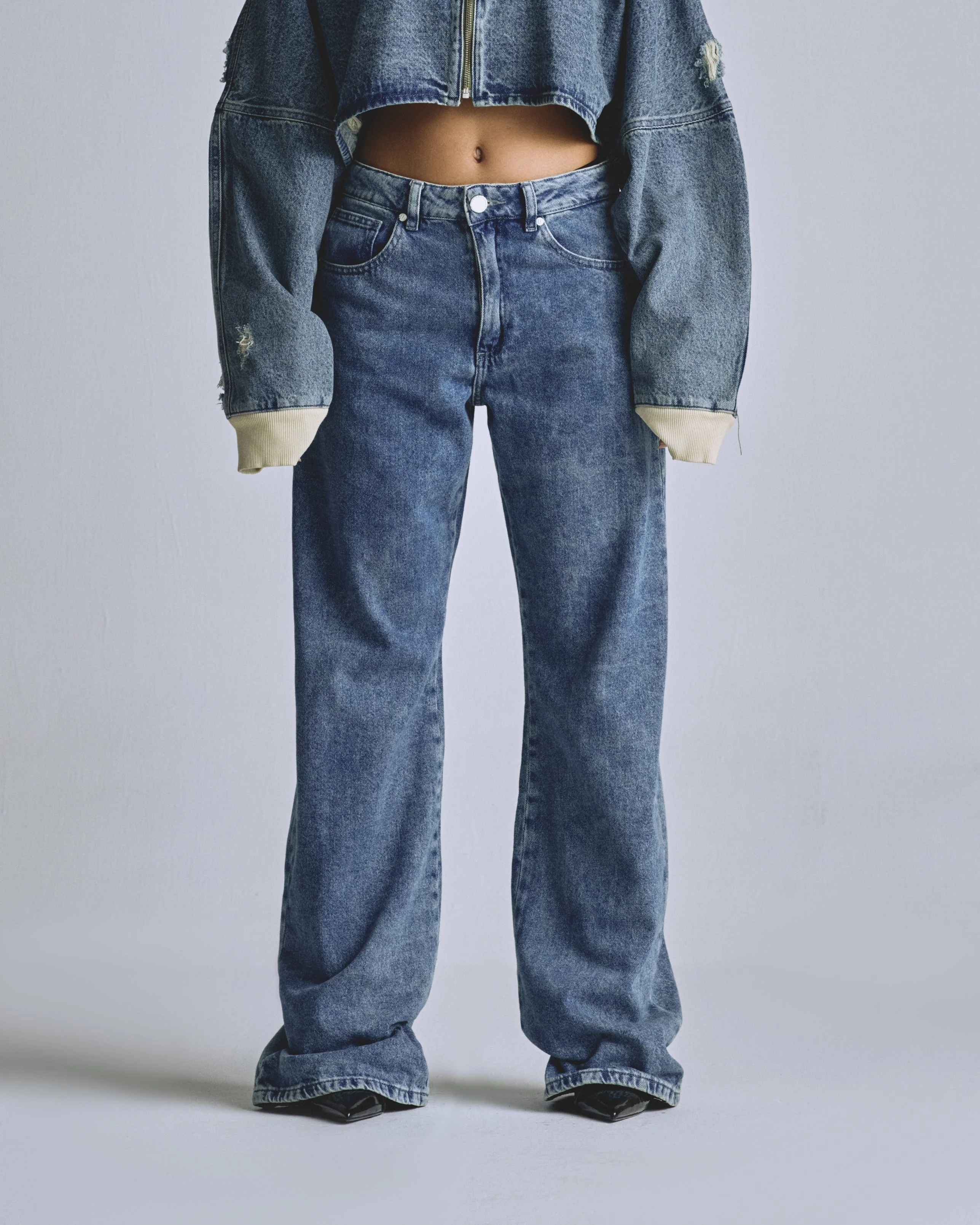 W Basics UNGD Wide Jean Washed Blue - Image 8