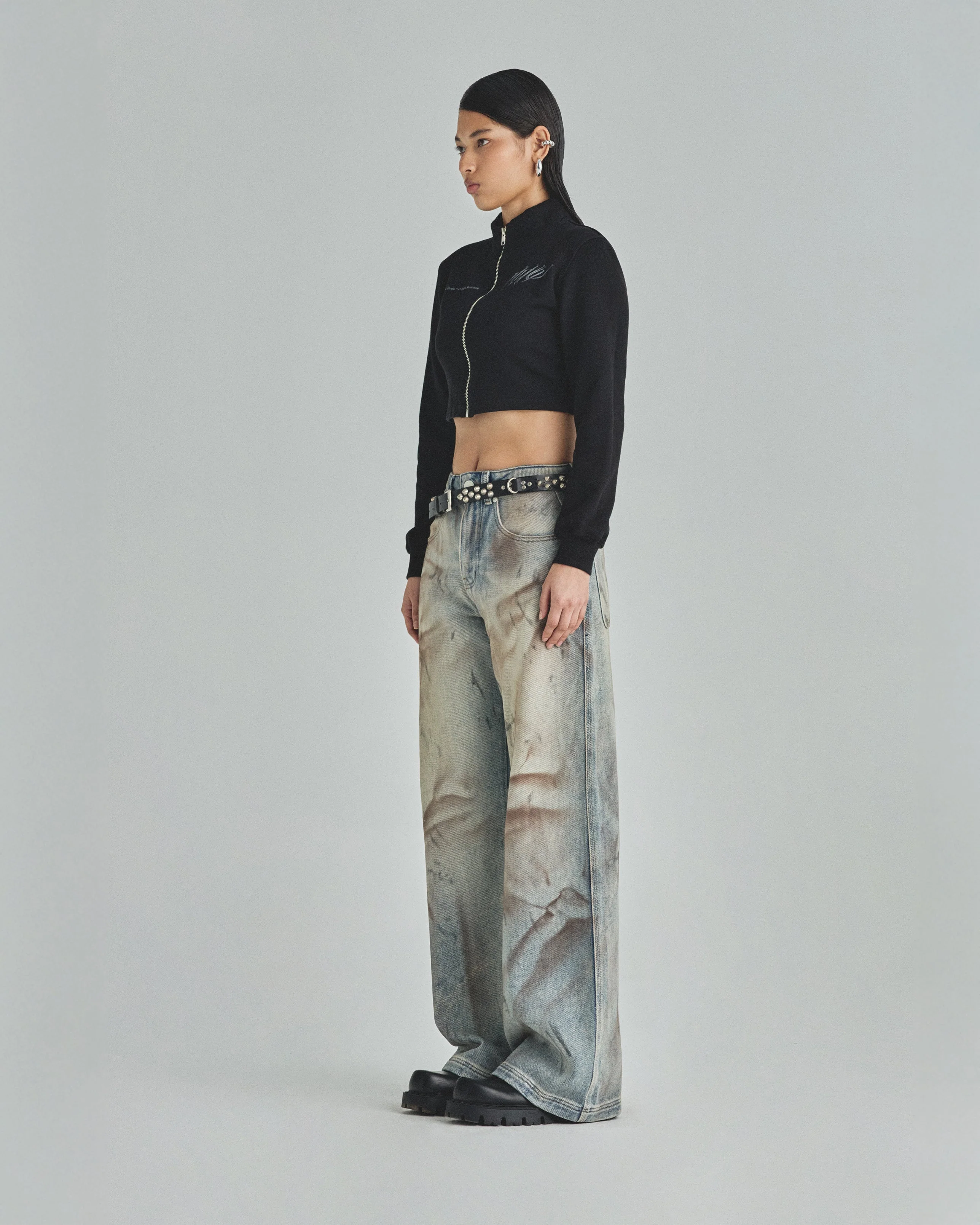 W Capsule UNDRGLD Wide Jeans Dirty Blue - Image 5