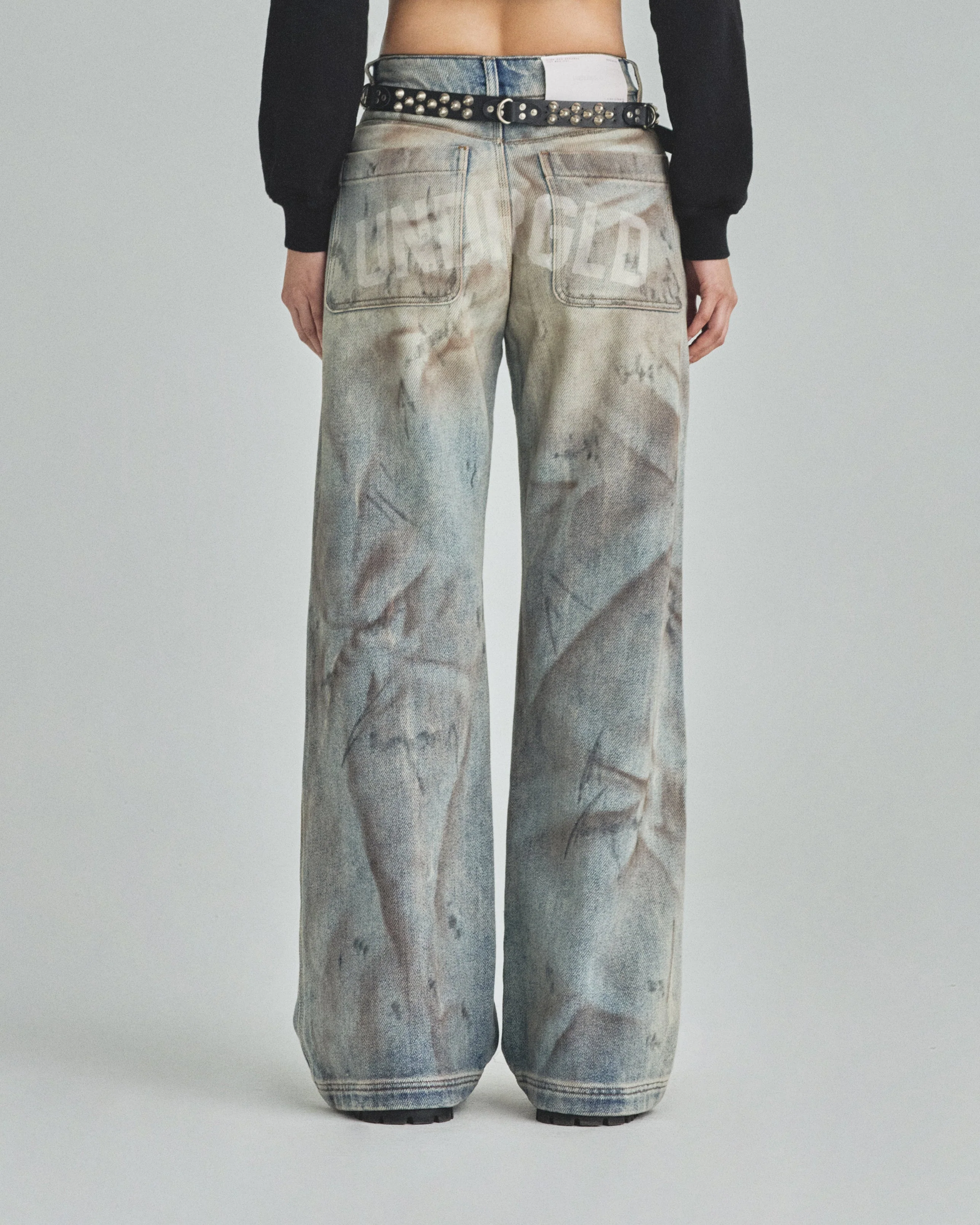 W Capsule UNDRGLD Wide Jeans Dirty Blue - Image 7