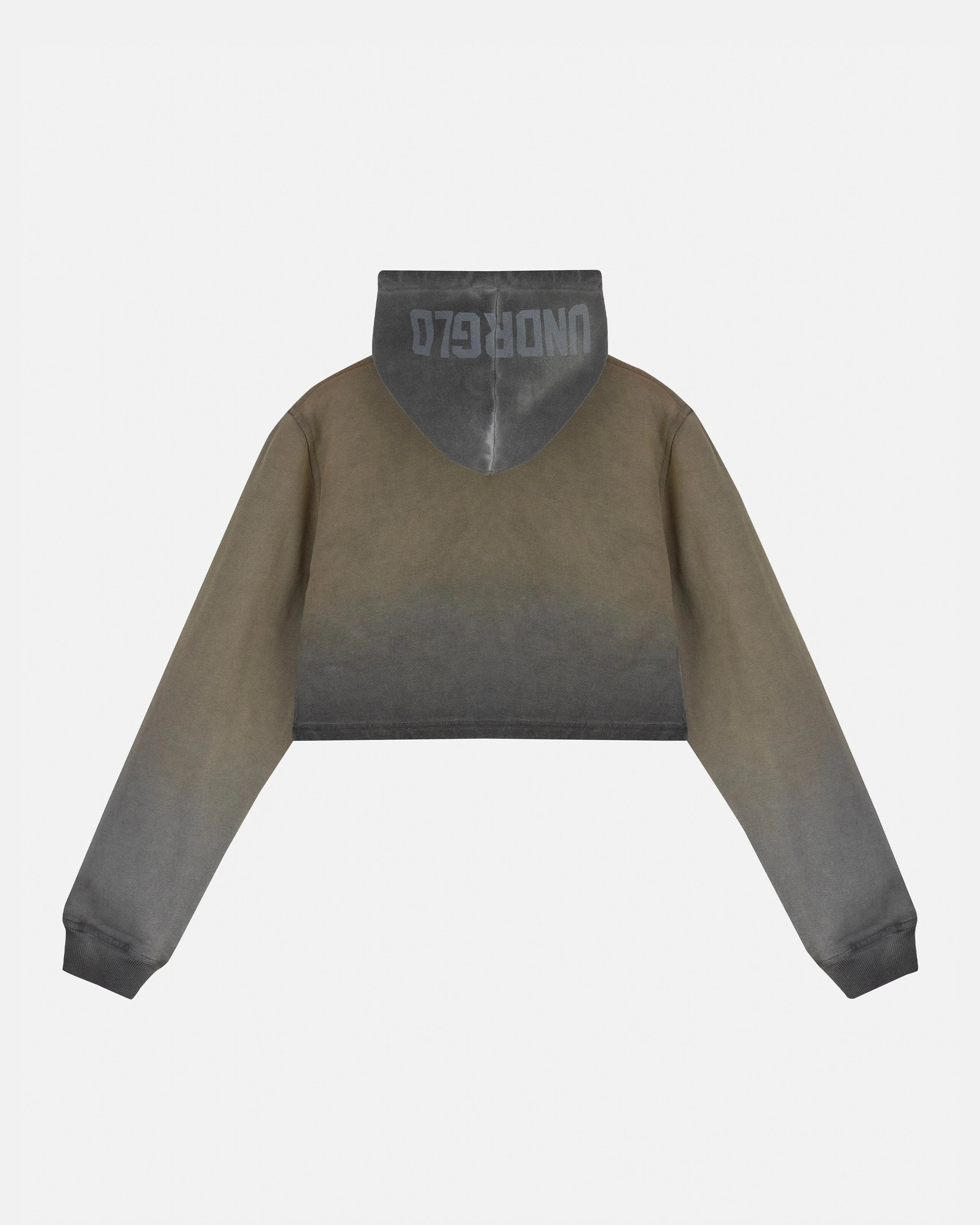 W Echoes UNDRGLD Slim Fit Hoodie Faded Olive - Image 3