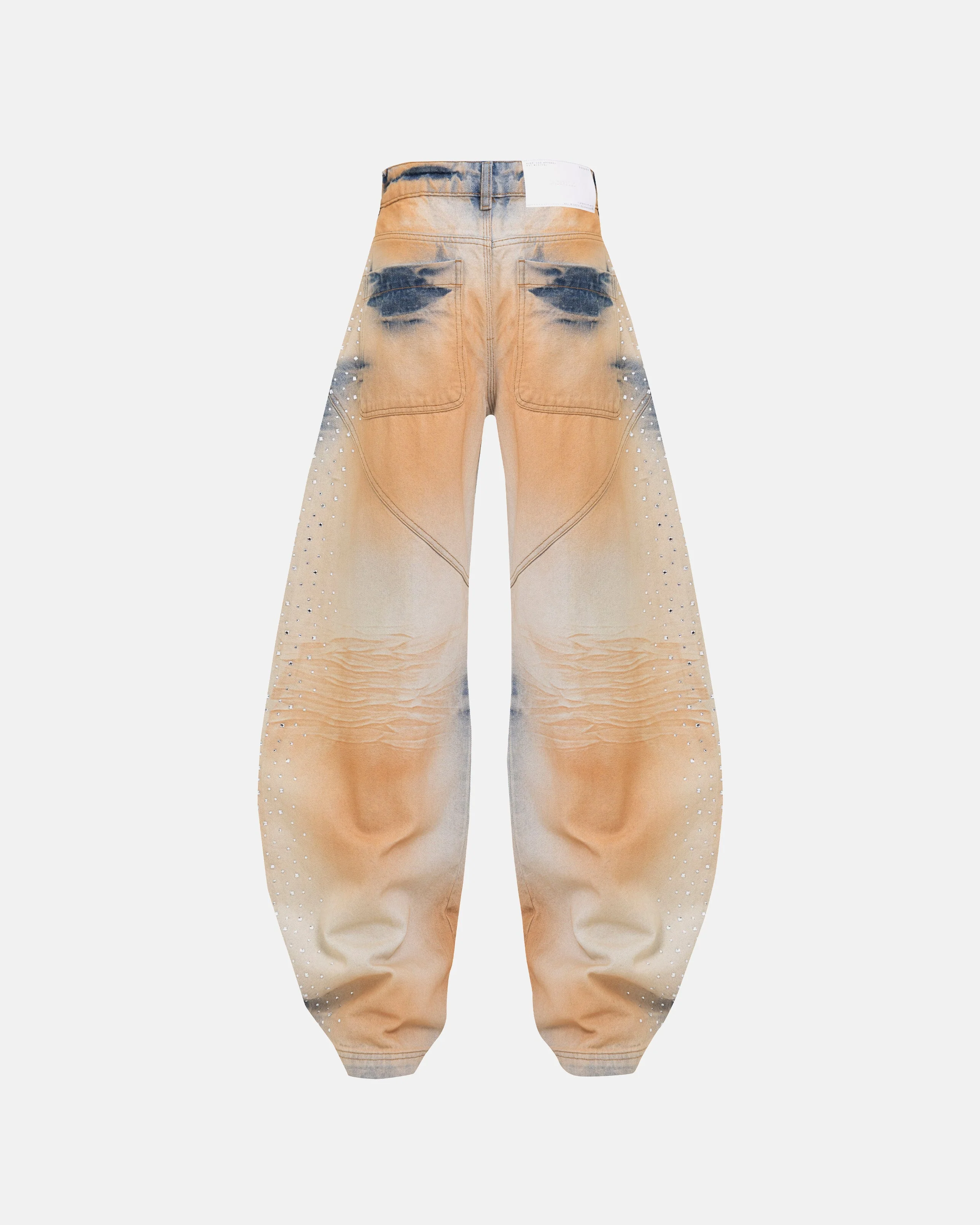 W Golden Heritage Pearled Barrel Jeans Oasis Blue - Image 3