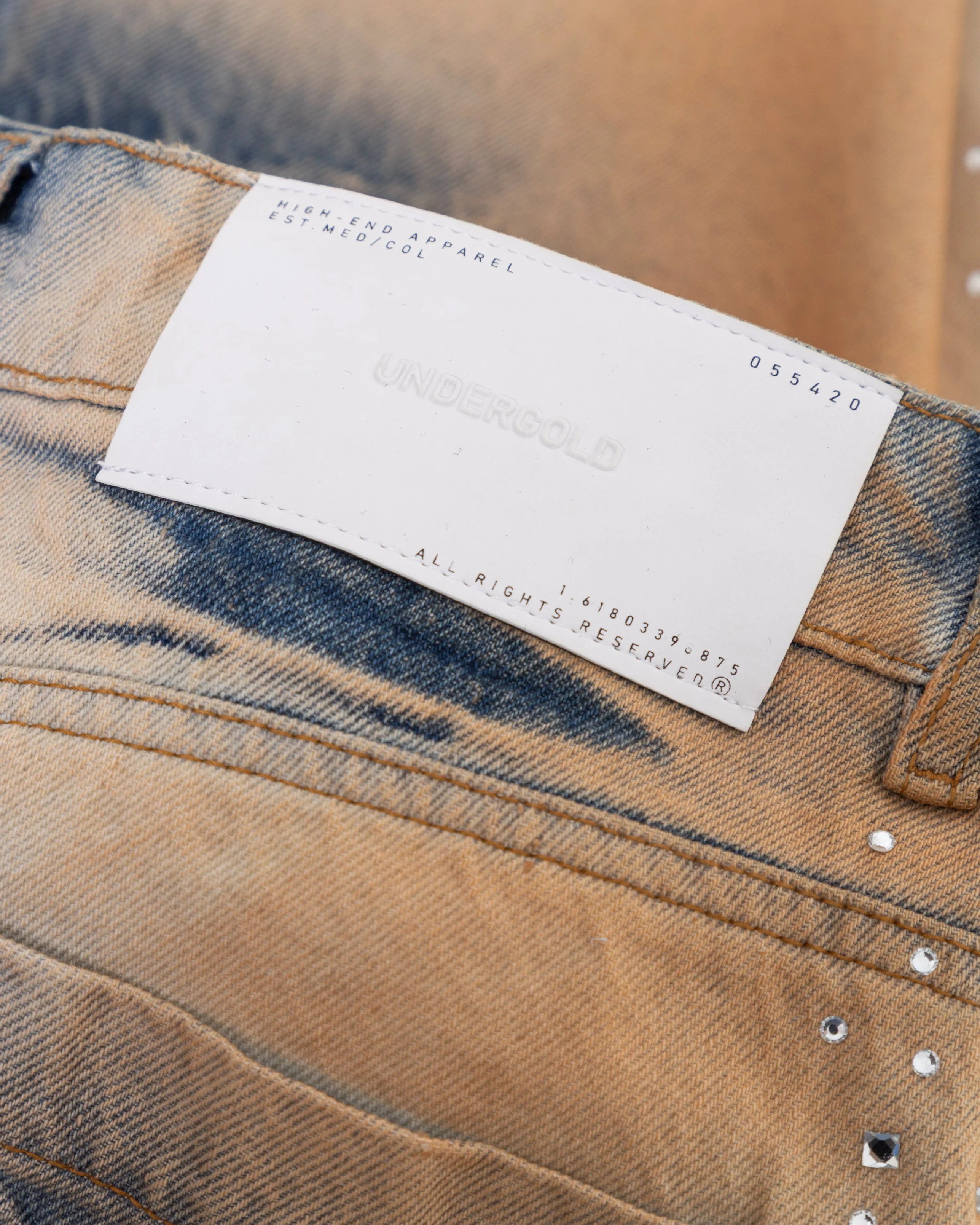 W Golden Heritage Pearled Barrel Jeans Oasis Blue - Image 6