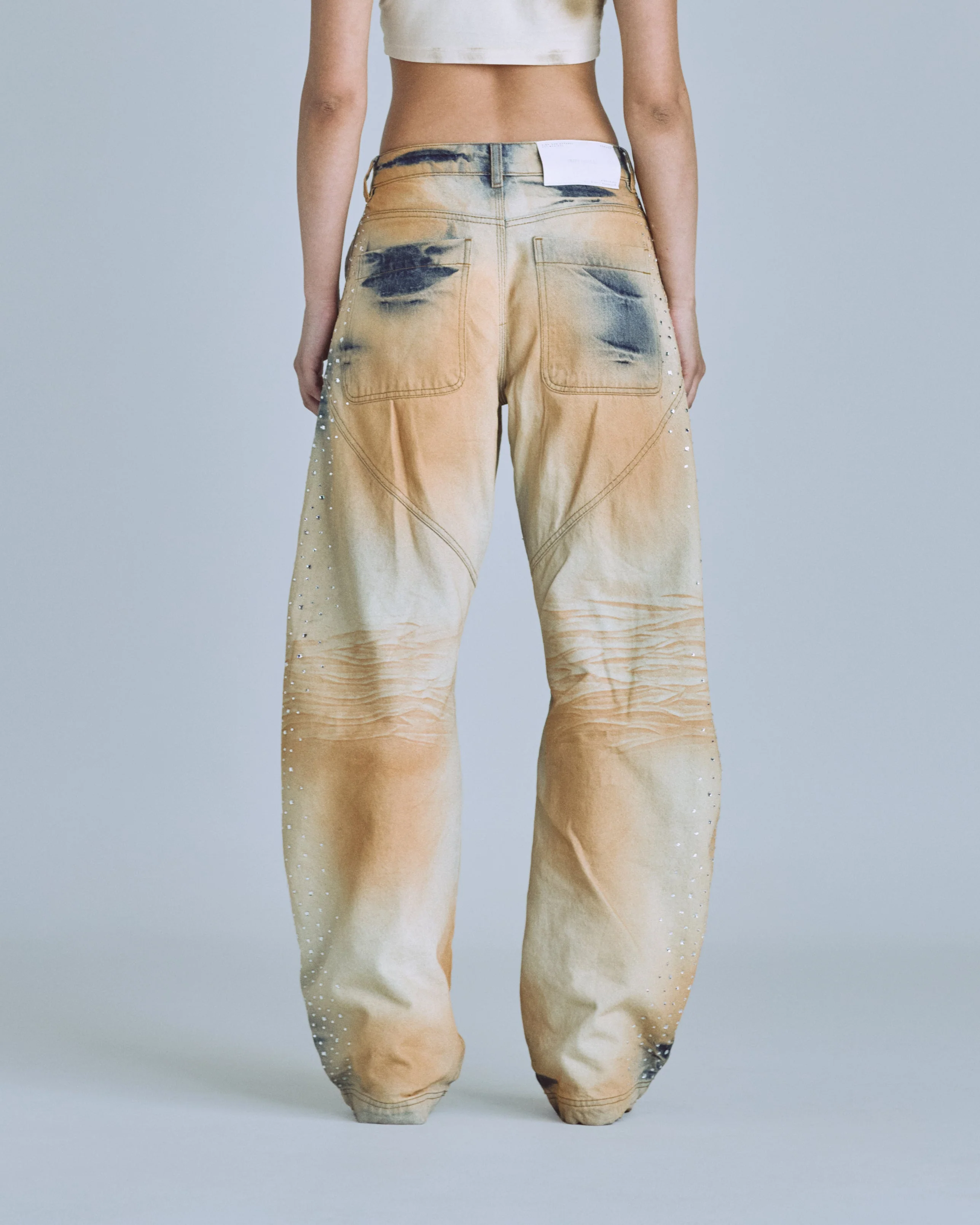 W Golden Heritage Pearled Barrel Jeans Oasis Blue - Image 7