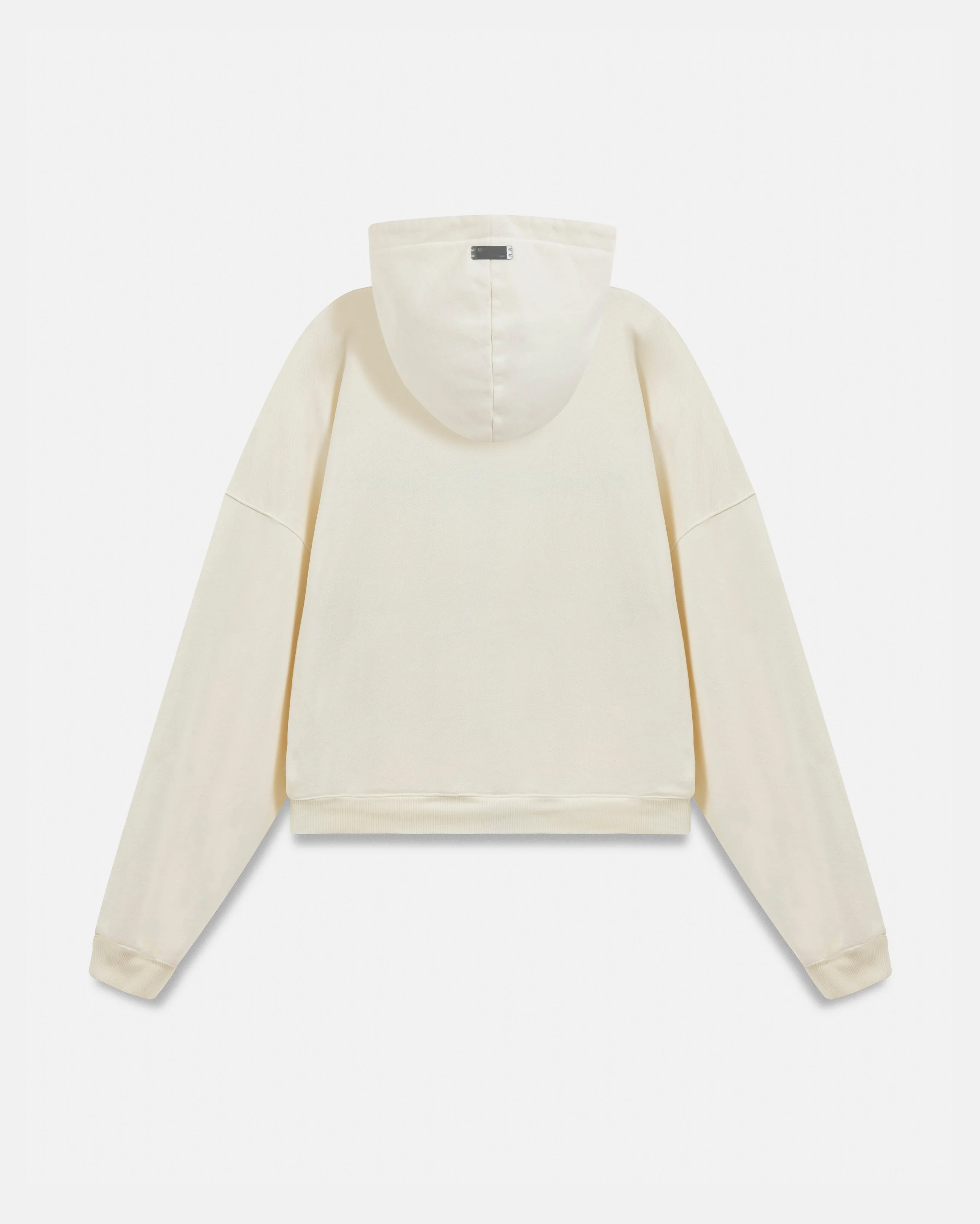 W Holy State Deco Boxy Fit Hoodie White - Image 3