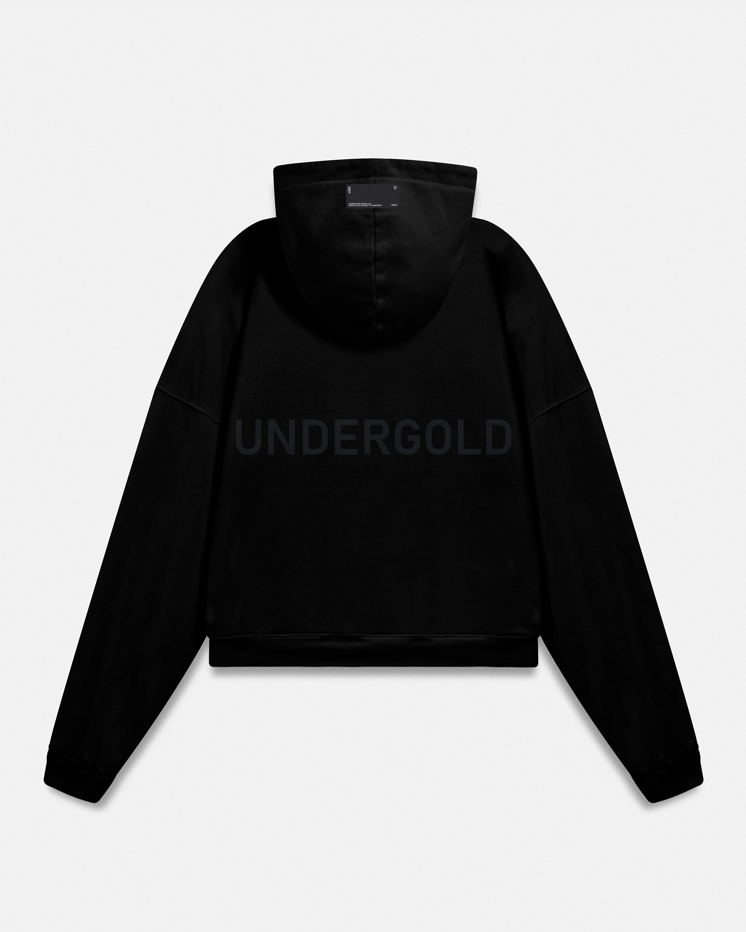 W Line Basic Boxy Fit Hoodie Black